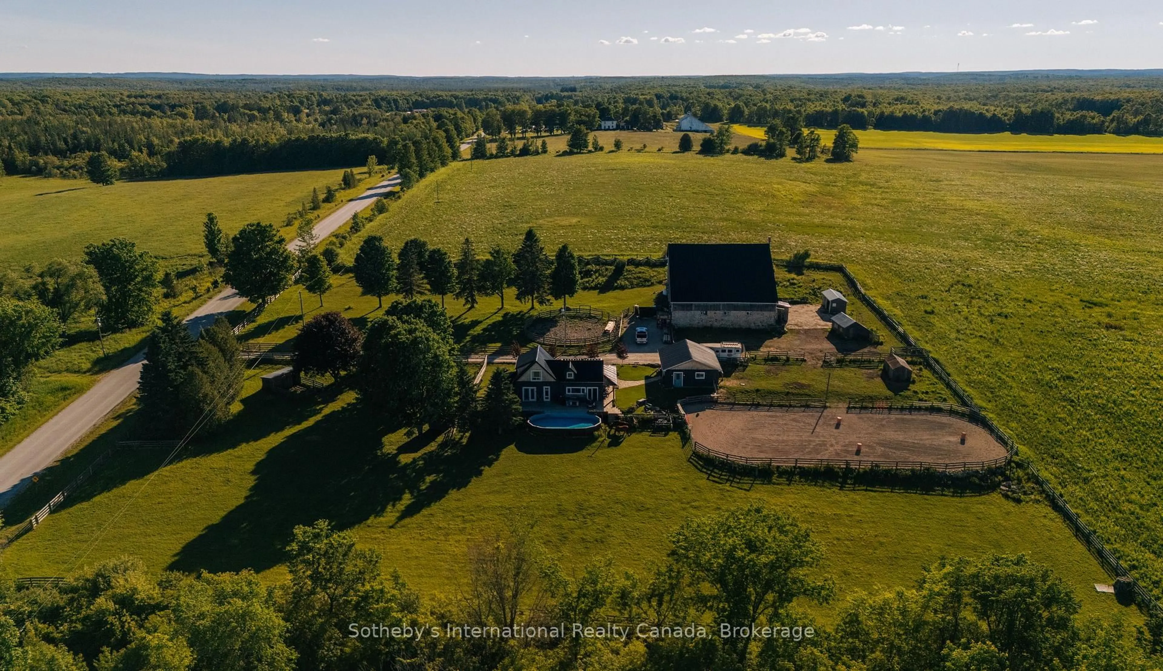 A pic from outside/outdoor area/front of a property/back of a property/a pic from drone, water/lake/river/ocean view for 467435 12th Concession B Concession, Grey Highlands Ontario N0C 1C0