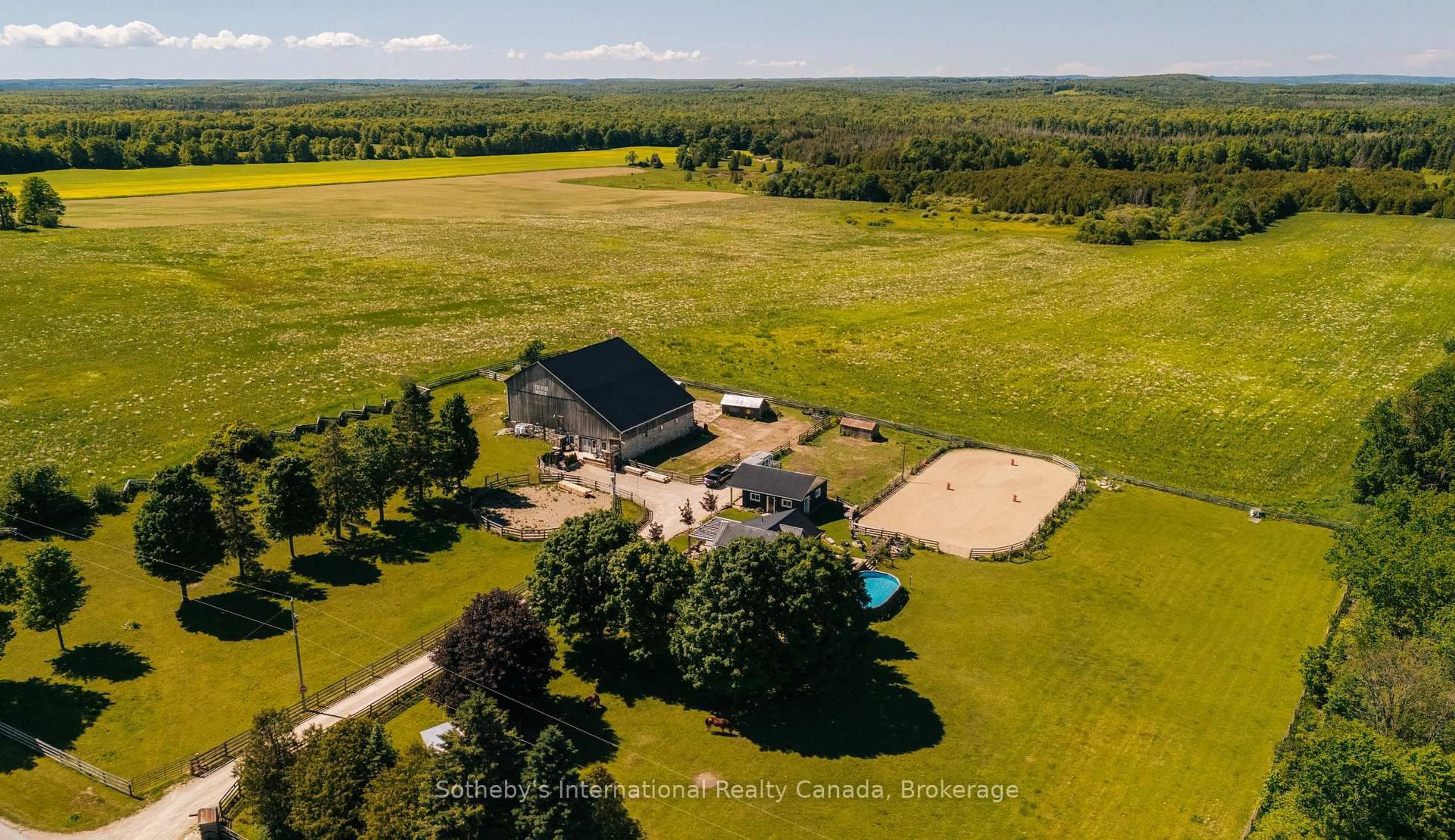 A pic from outside/outdoor area/front of a property/back of a property/a pic from drone, water/lake/river/ocean view for 467435 12th Concession B Concession, Grey Highlands Ontario N0C 1C0