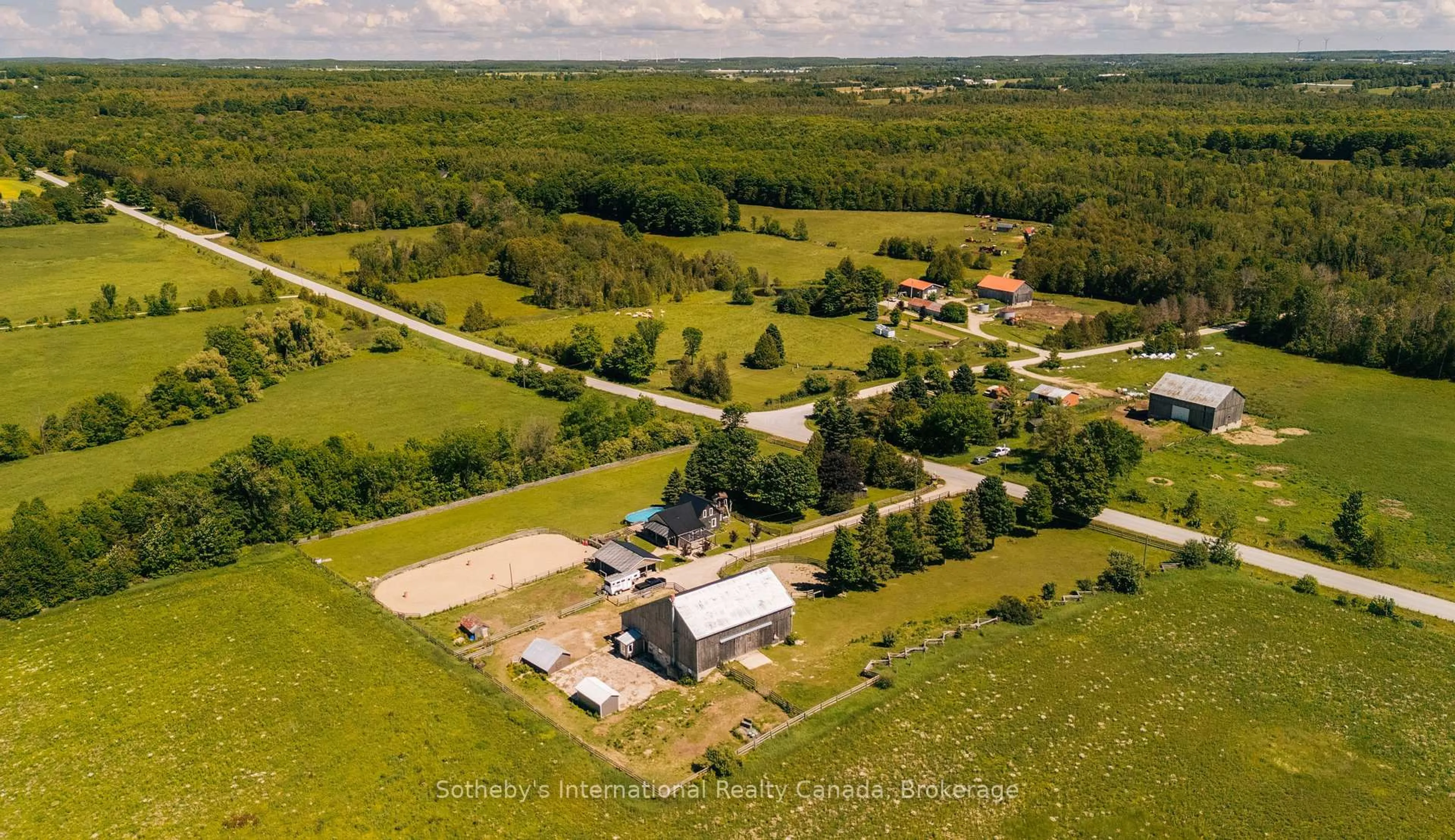 A pic from outside/outdoor area/front of a property/back of a property/a pic from drone, building for 467435 12th Concession B Concession, Grey Highlands Ontario N0C 1C0
