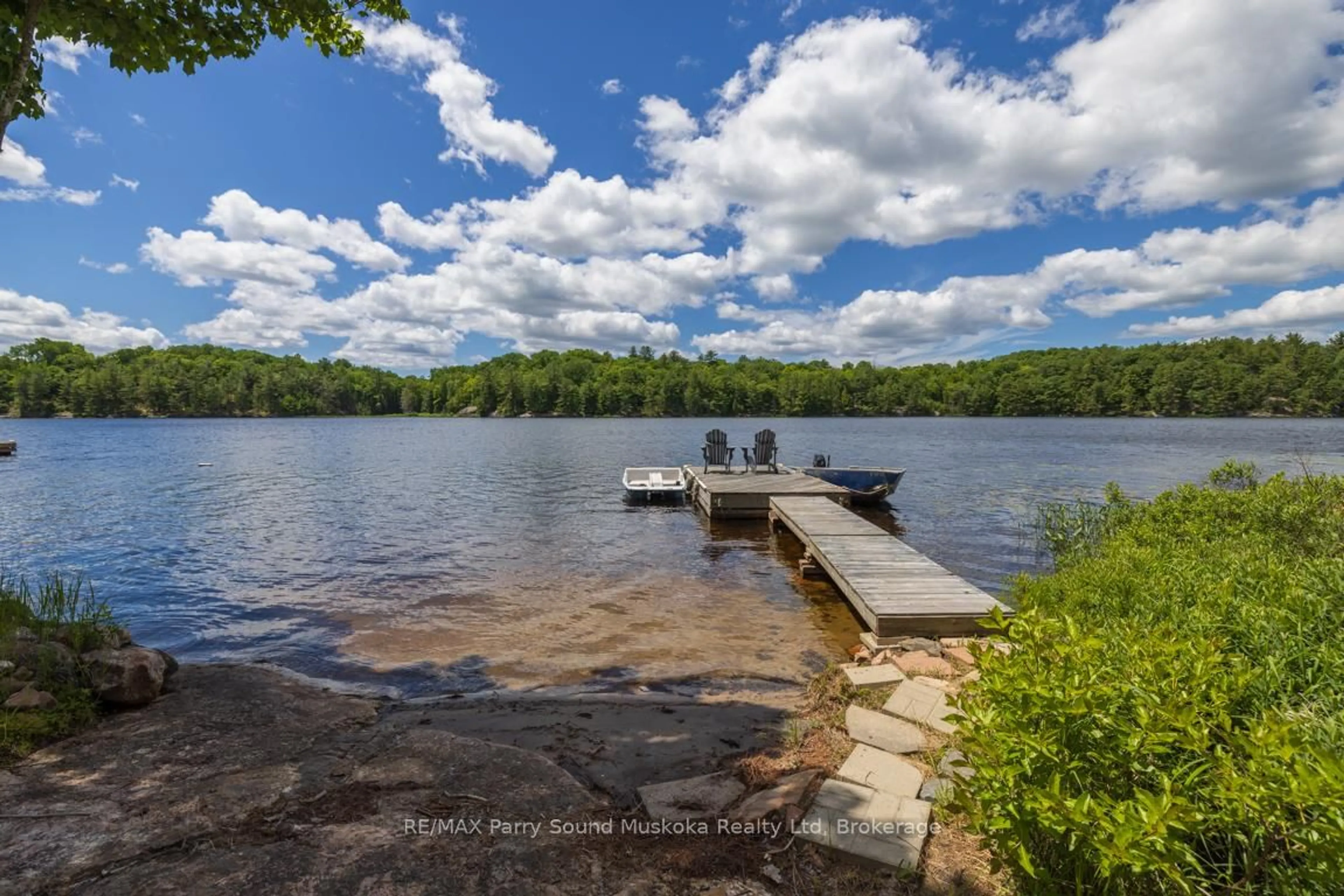 Patio, water/lake/river/ocean view for 54-56 Shebeshekong Estates Rd, Carling Ontario P0G 1G0