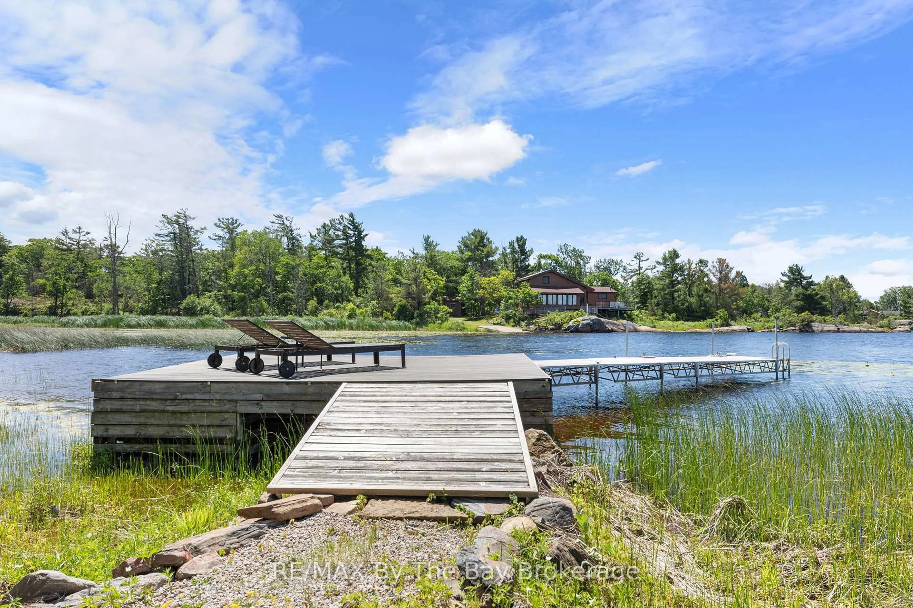 Patio, water/lake/river/ocean view for 151 Macey Bay Rd, Georgian Bay Ontario L0K 1S0