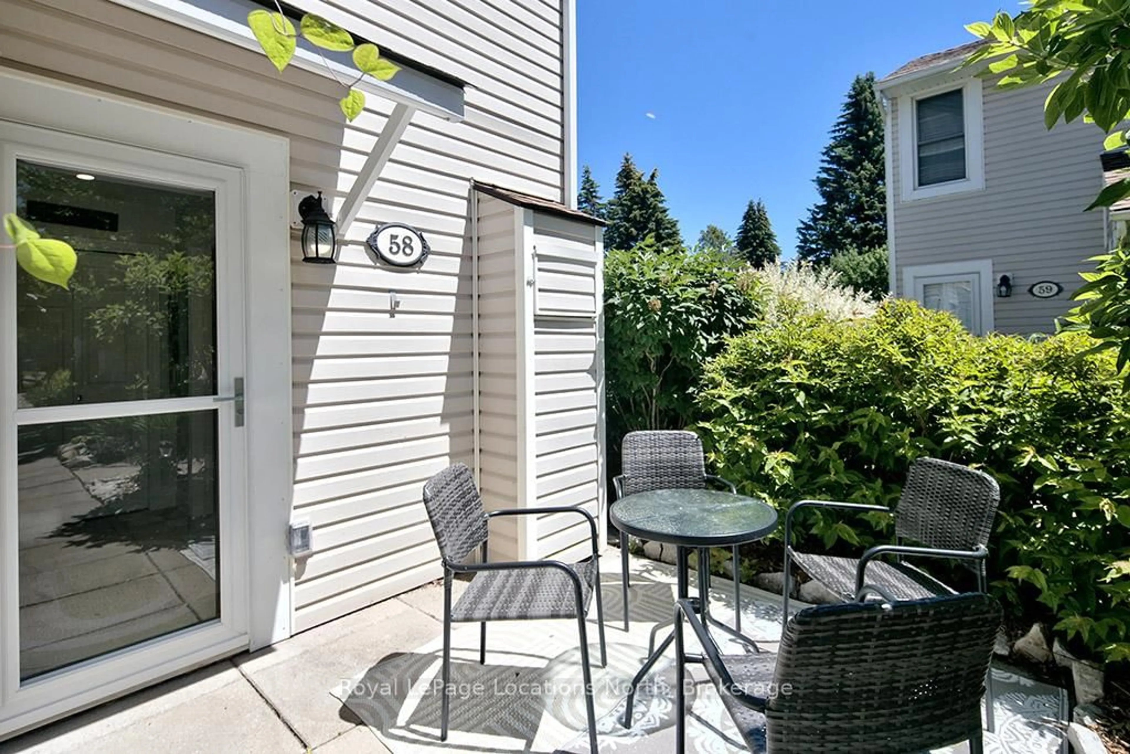 Patio, street for 127 Alfred St #58, Blue Mountains Ontario N0H 2P0