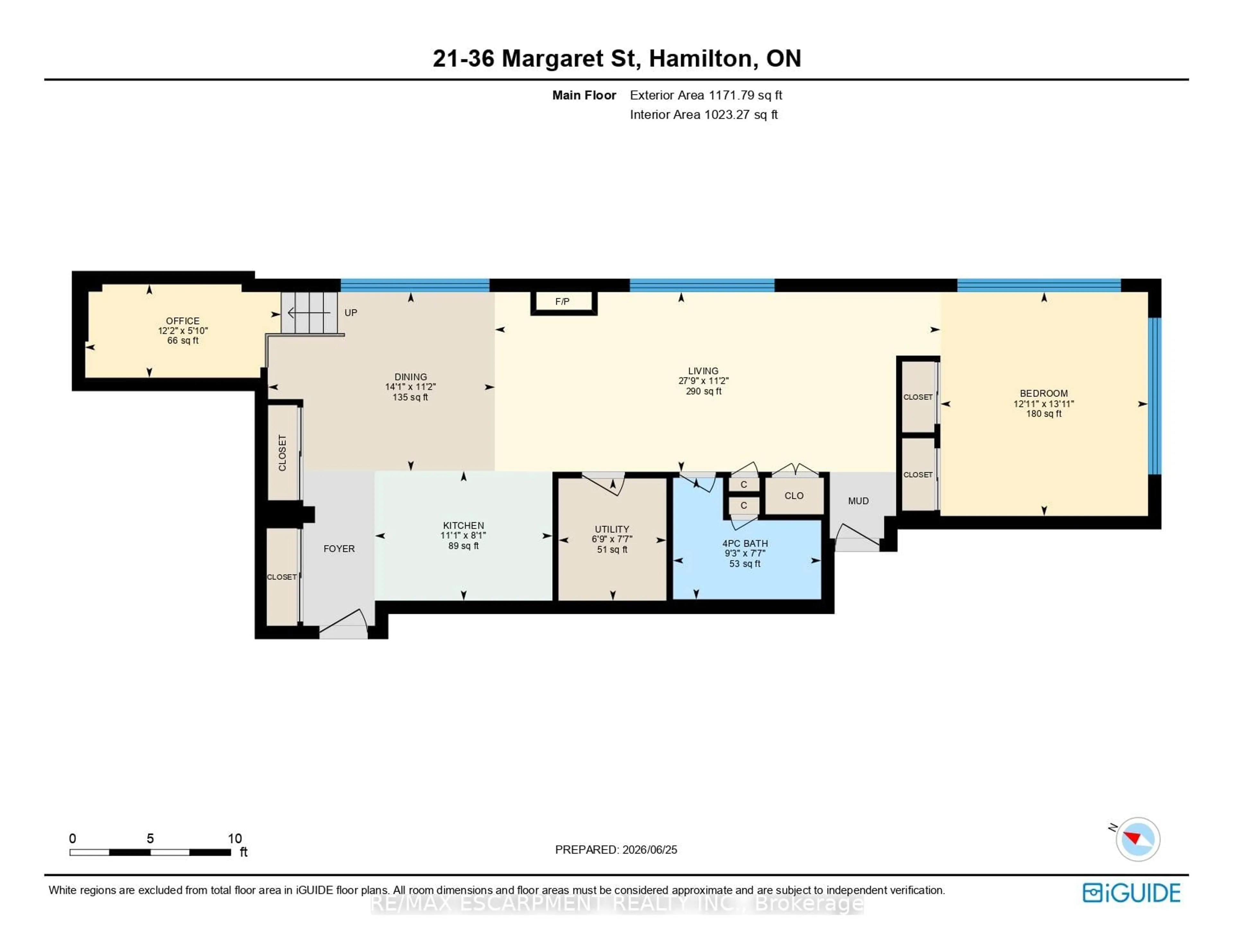 Floor plan for 36 Margaret St #21, Hamilton Ontario L8P 4C8