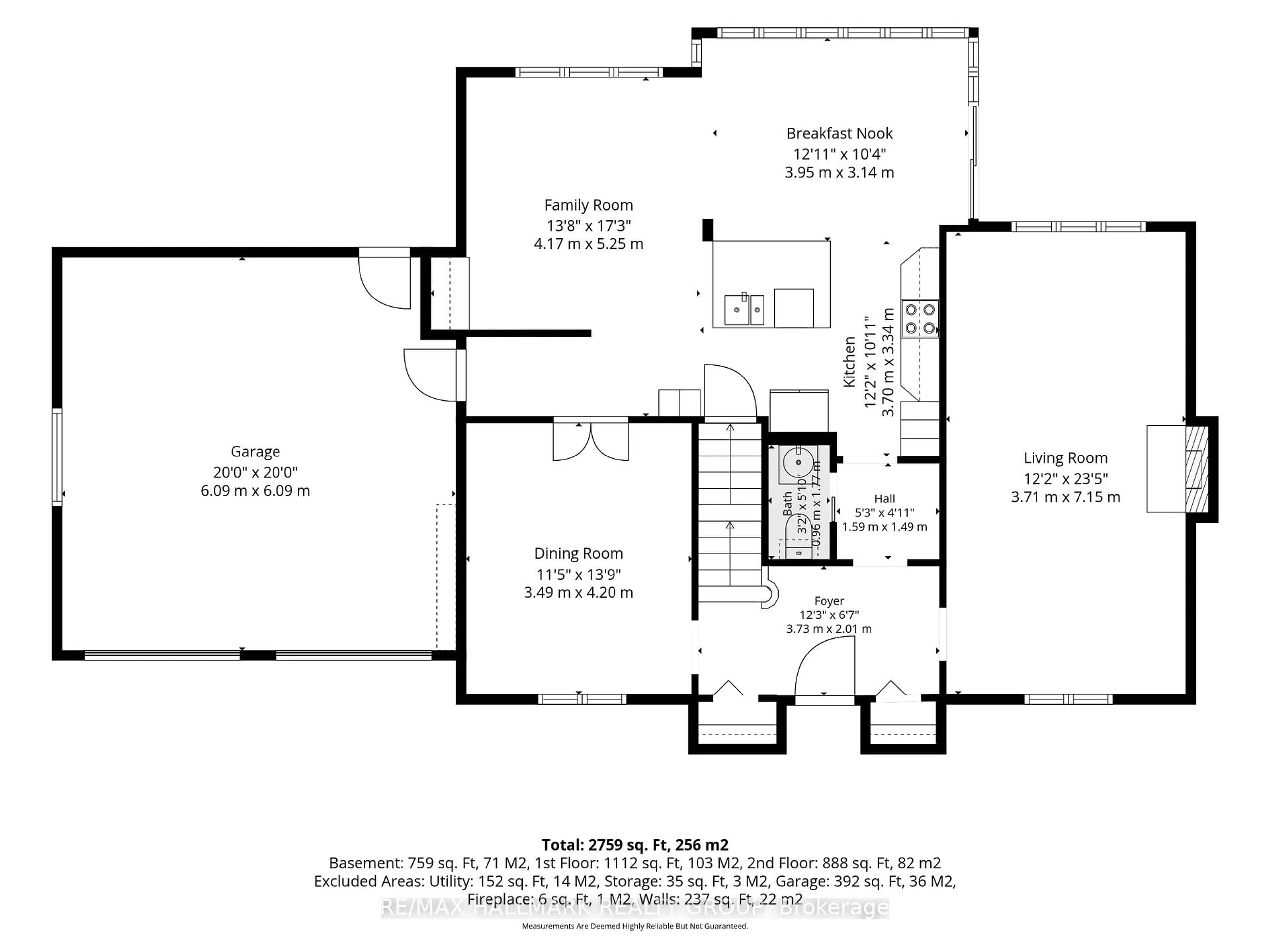 Floor plan for 1680 Rhodes Crt, Ottawa Ontario K1H 5S9