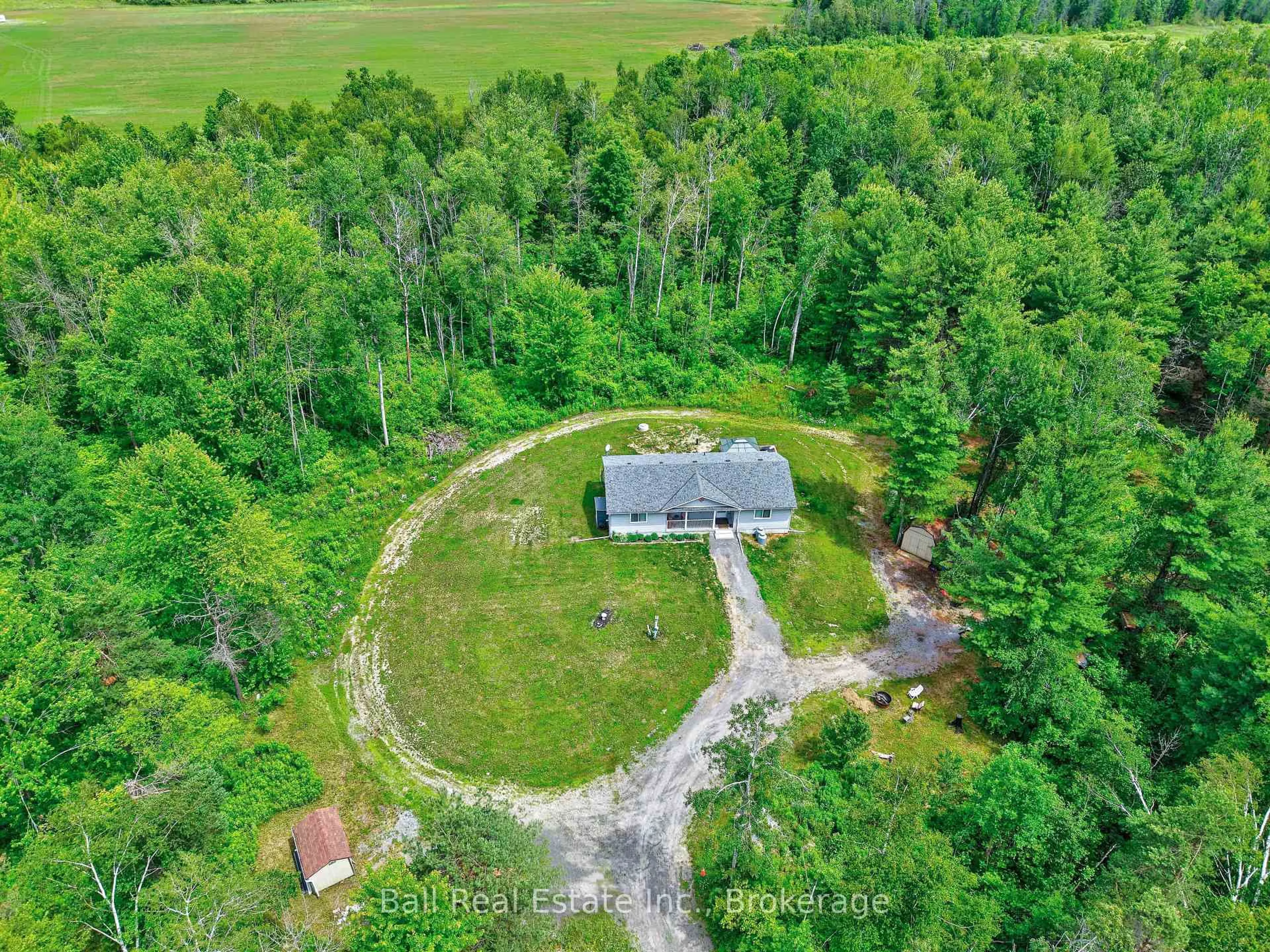 A pic from outside/outdoor area/front of a property/back of a property/a pic from drone, forest/trees view for 8321 County Road 50, Trent Hills Ontario K0K 2M0