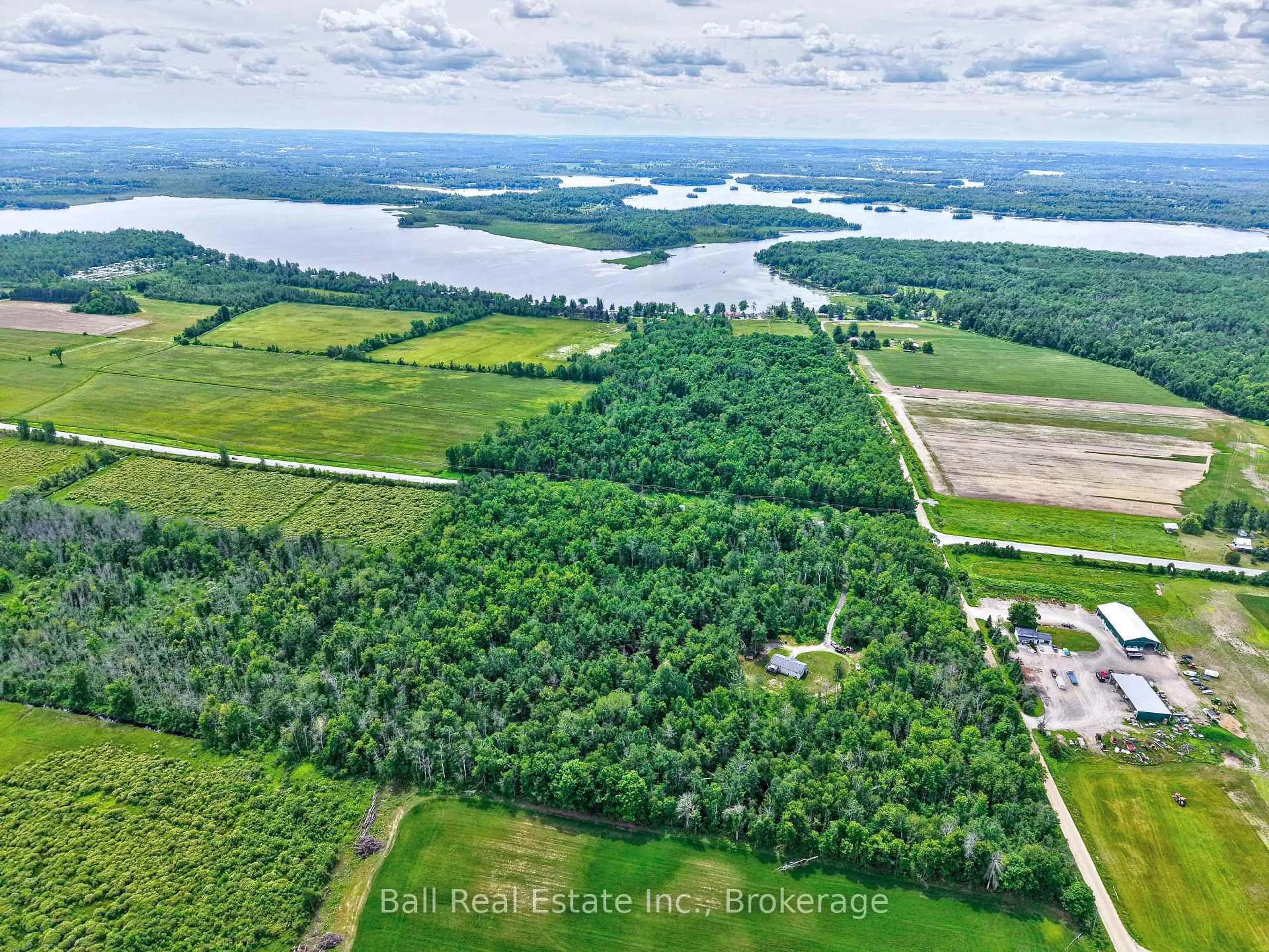 A pic from outside/outdoor area/front of a property/back of a property/a pic from drone, water/lake/river/ocean view for 8321 County Road 50, Trent Hills Ontario K0K 2M0