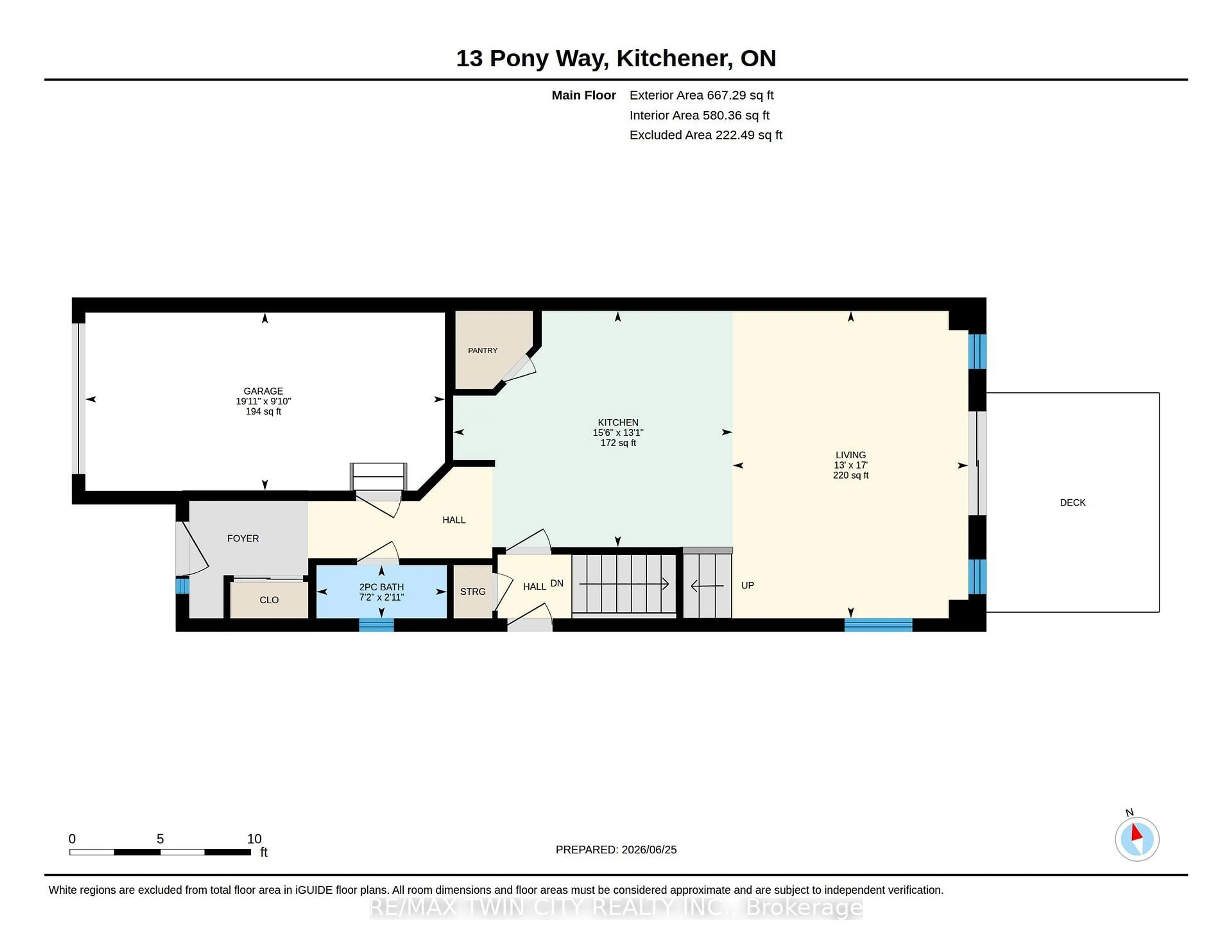 Floor plan for 13 Pony Way, Kitchener Ontario N2R 0R8