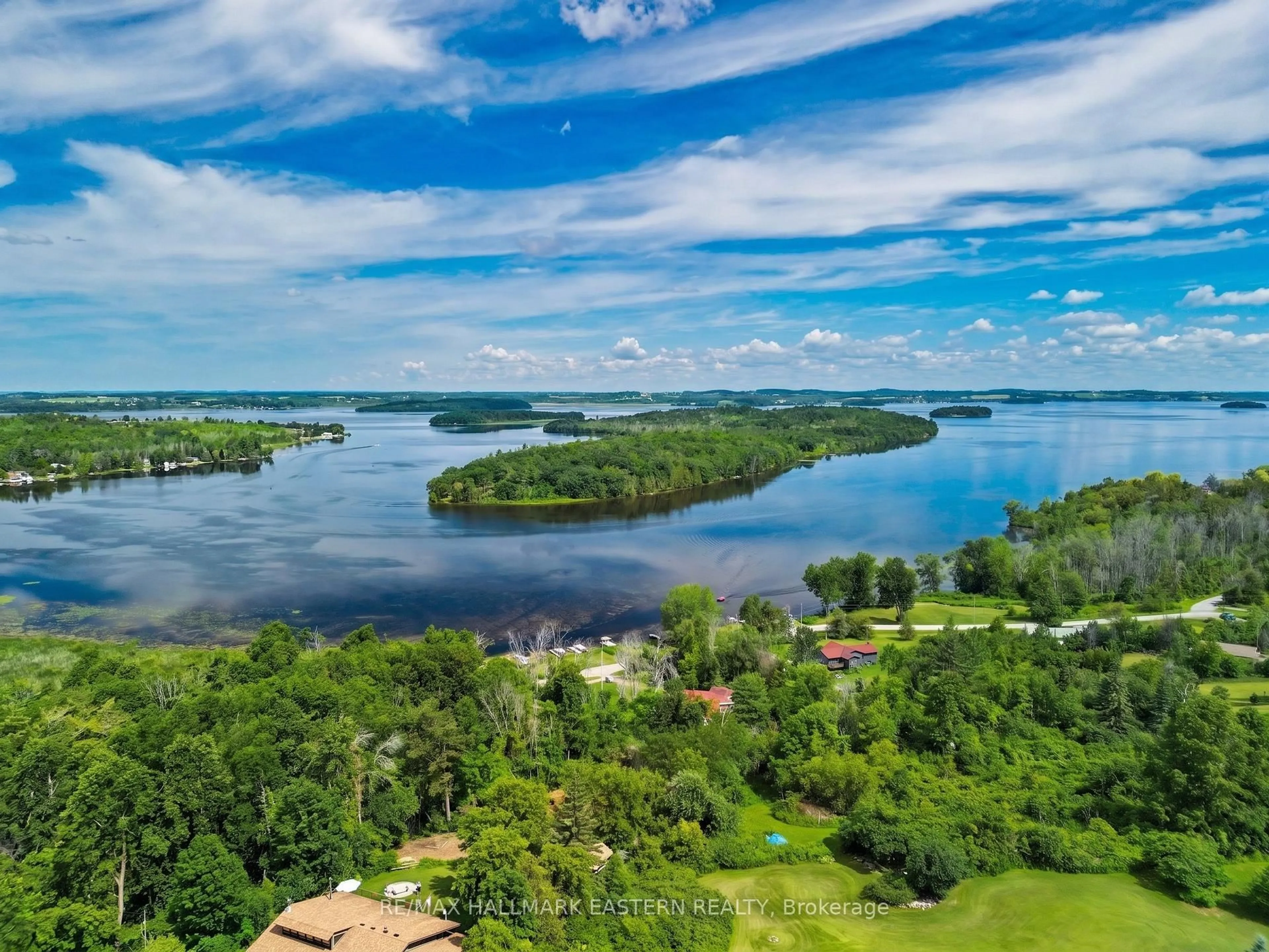A pic from outside/outdoor area/front of a property/back of a property/a pic from drone, water/lake/river/ocean view for 473 Sunset Cres, Alnwick/Haldimand Ontario K0K 2X0