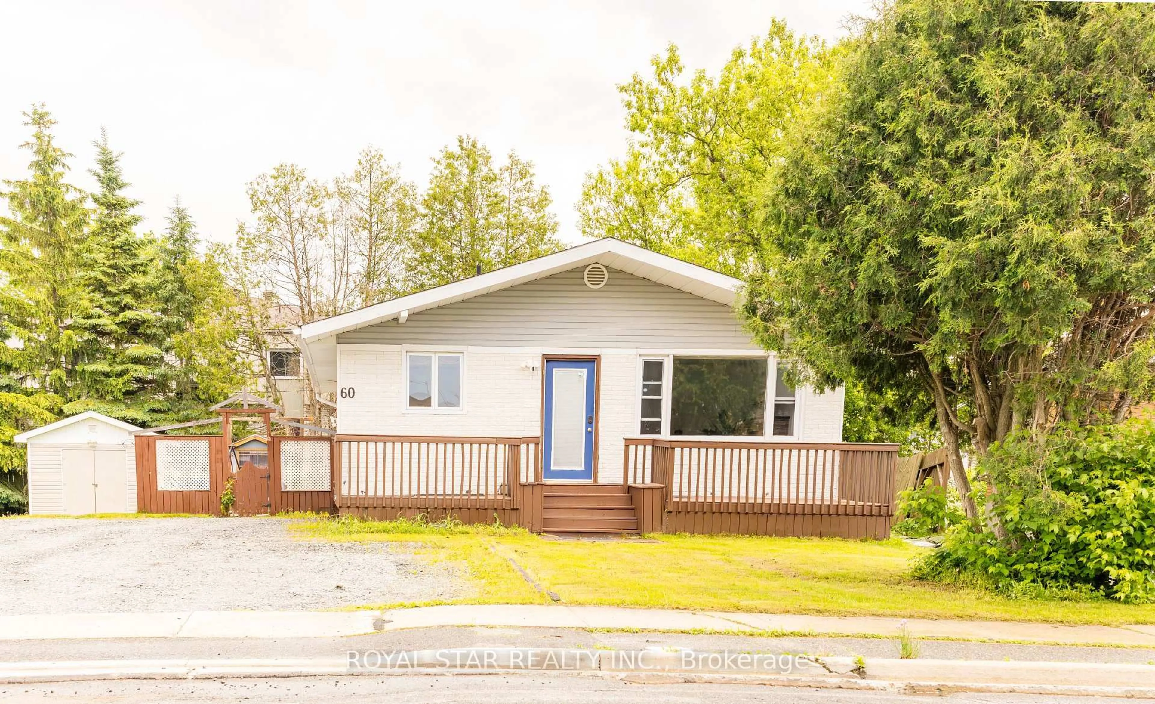 Home with vinyl exterior material, street for 60 Charlotte Ave, Greater Sudbury Ontario P0M 1L0