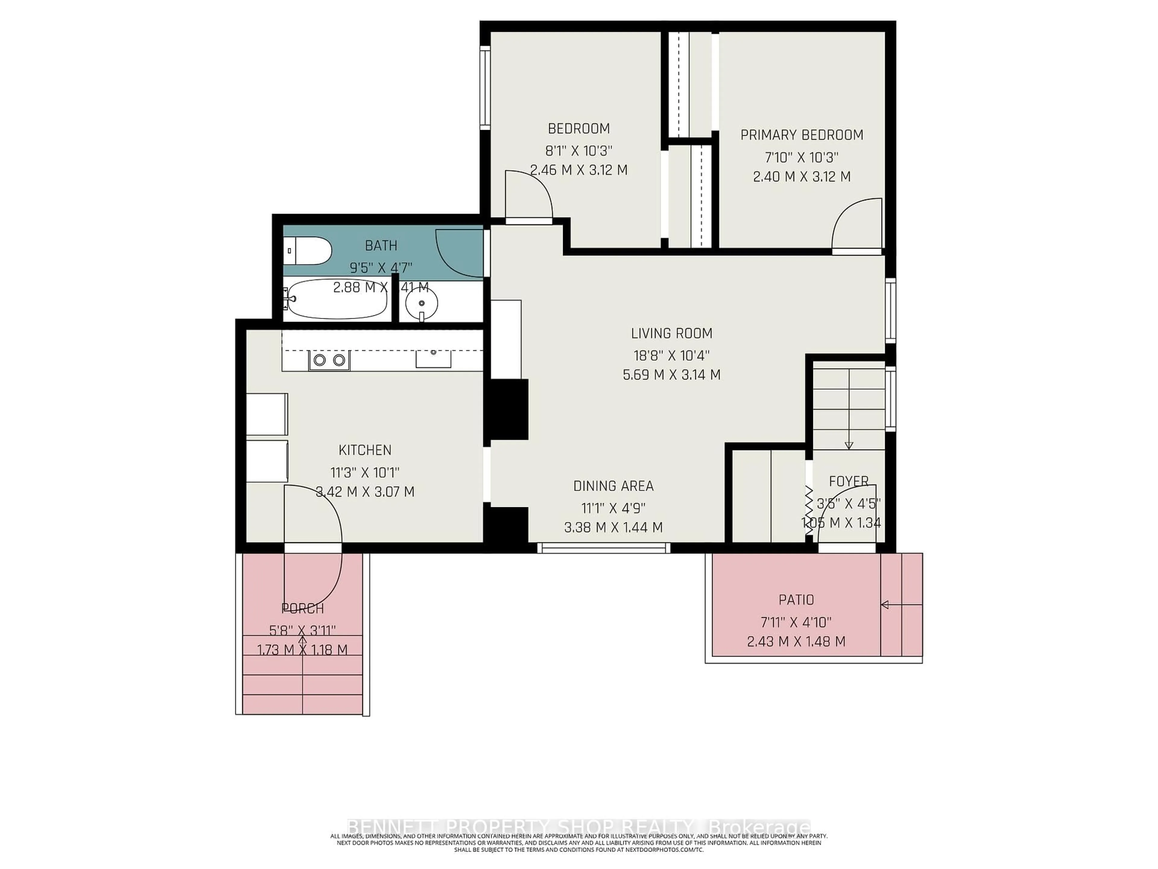 Floor plan for 34 Hazel St, Ottawa Ontario K1S 1J5