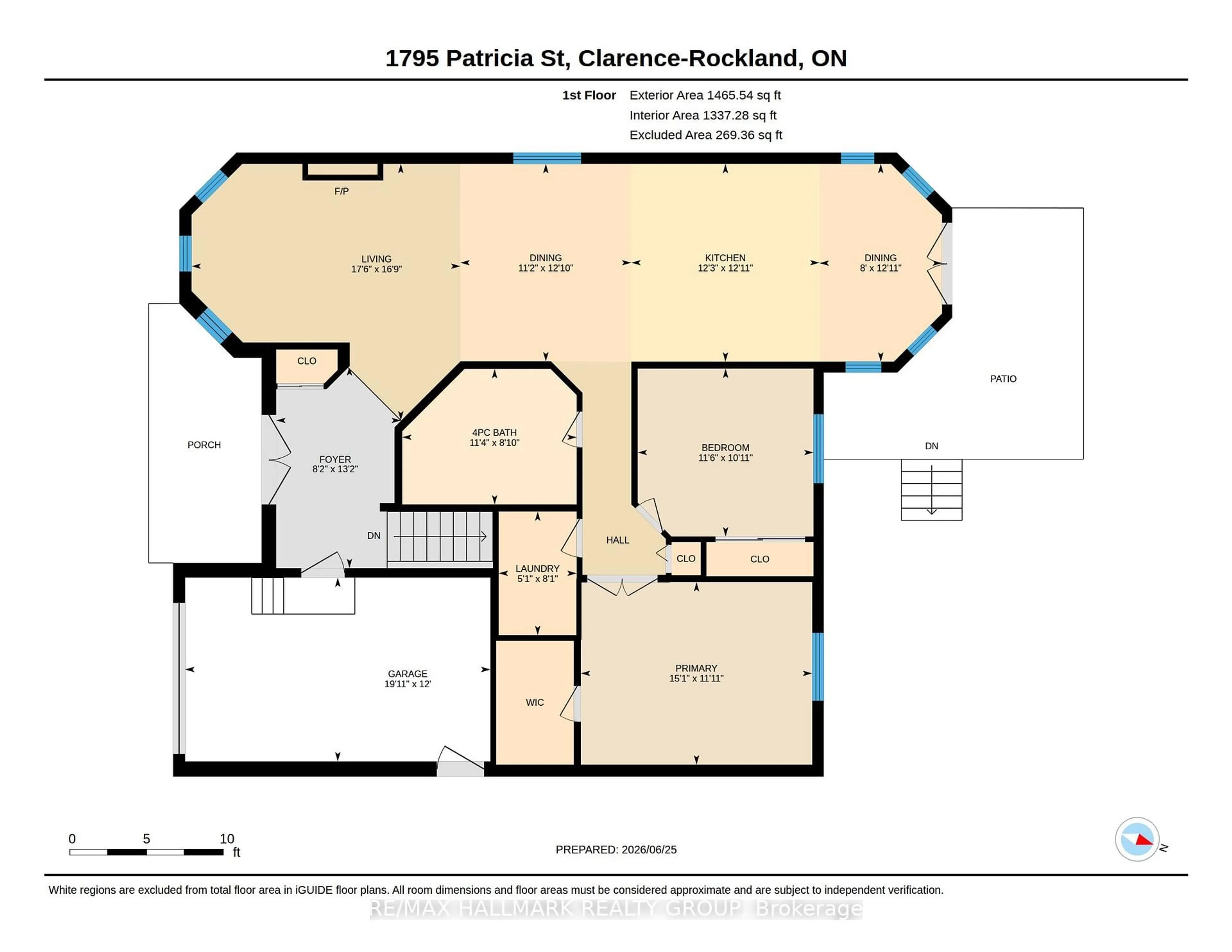 Floor plan for 1795 Patricia St, Clarence-Rockland Ontario K4K 1T4