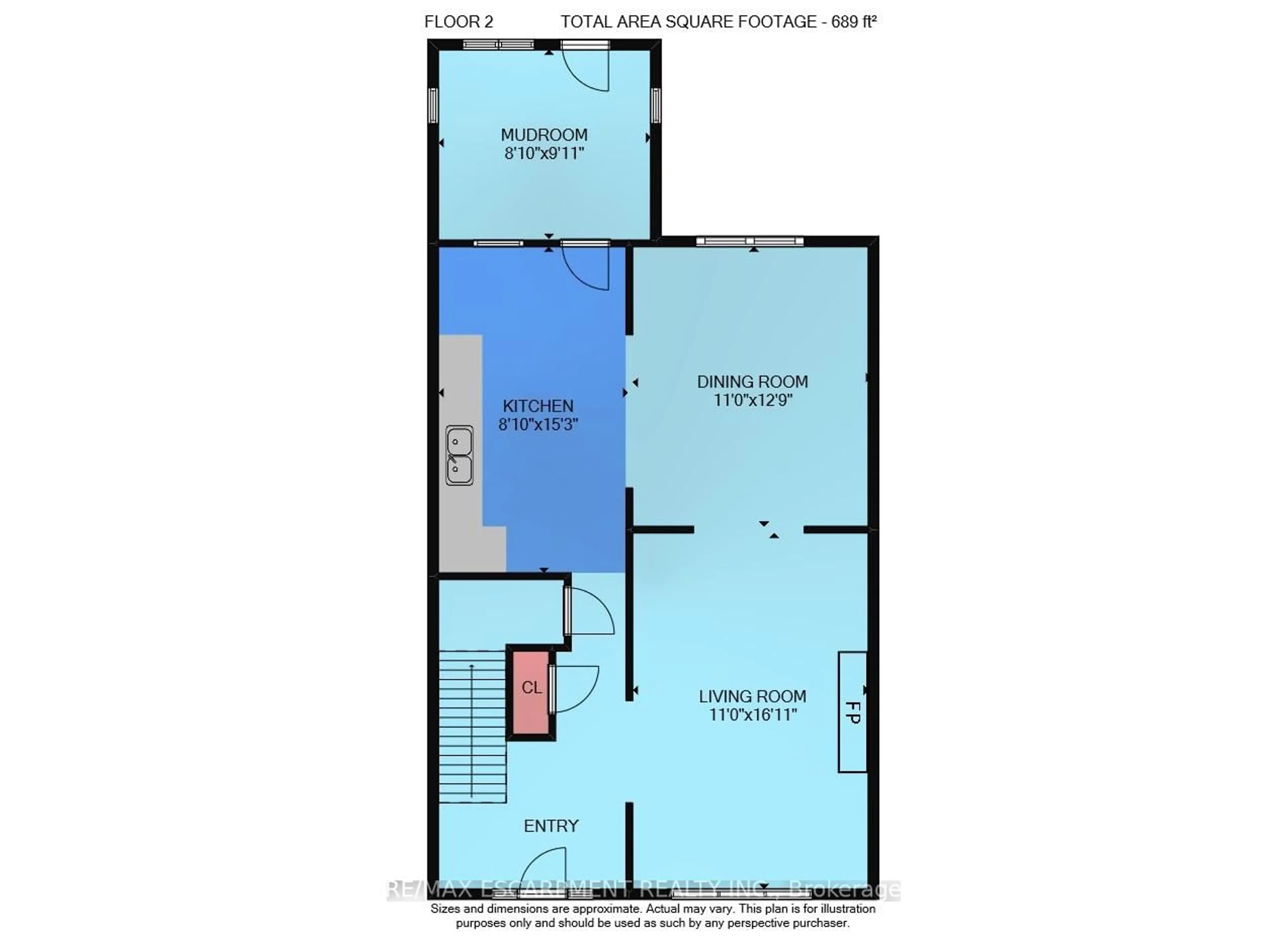 Floor plan for 172 Sherman Ave, Hamilton Ontario L8M 2P9