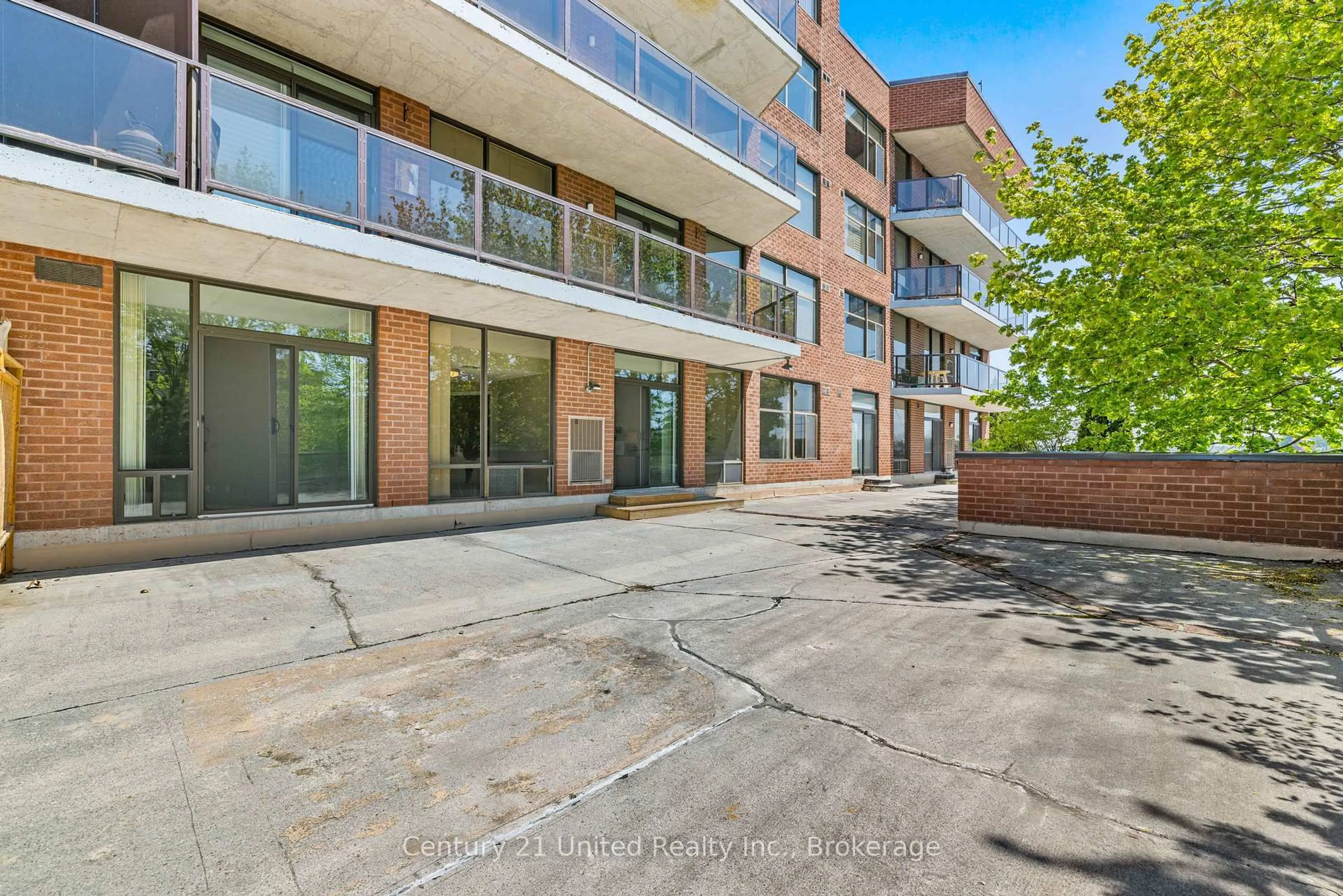 A pic from outside/outdoor area/front of a property/back of a property/a pic from drone, building for 2 George St #104, Peterborough Ontario K9J 8K8