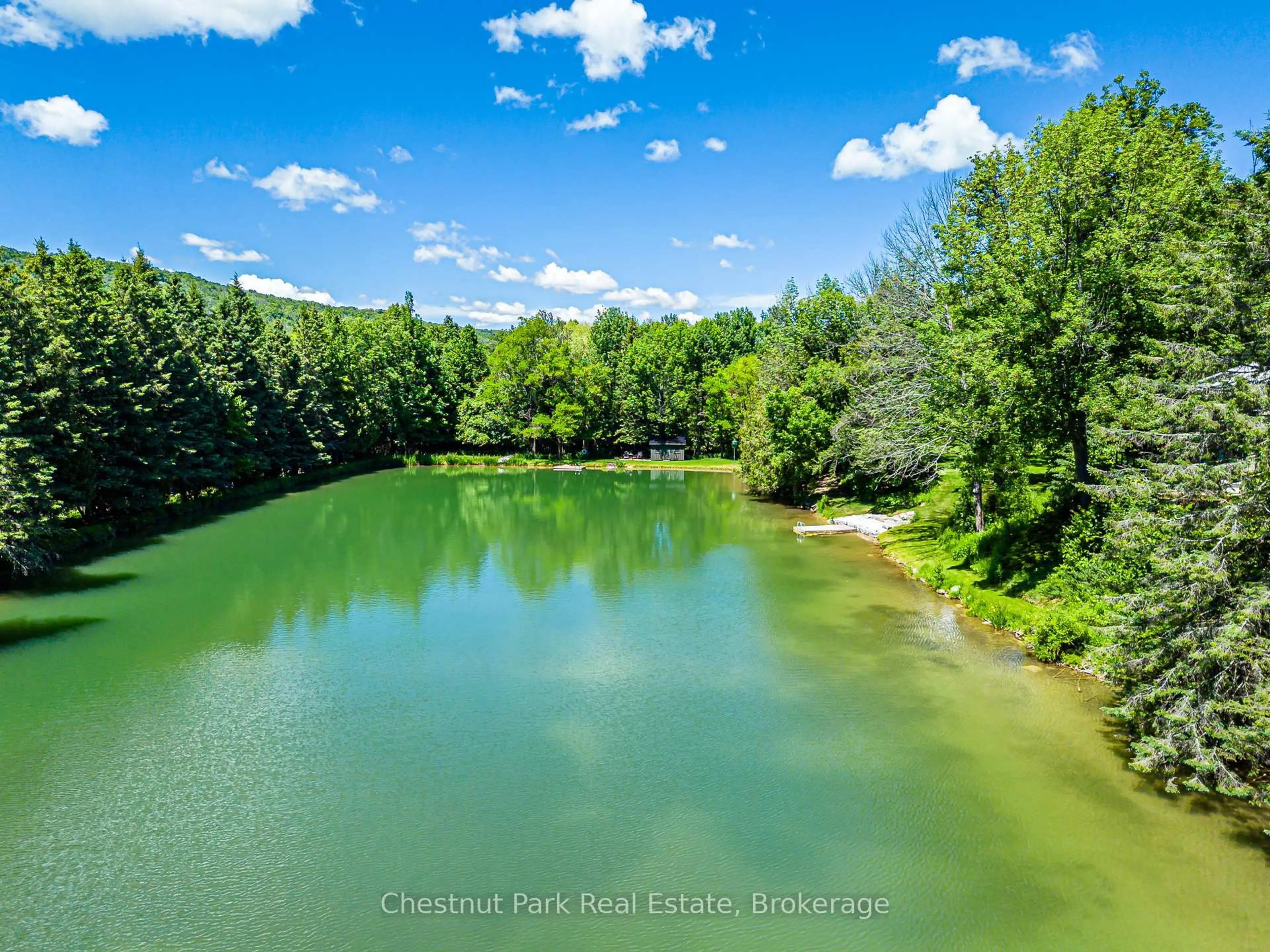A pic from outside/outdoor area/front of a property/back of a property/a pic from drone, water/lake/river/ocean view for 174386 Lower Valley Rd, Grey Highlands Ontario N0C 1H0