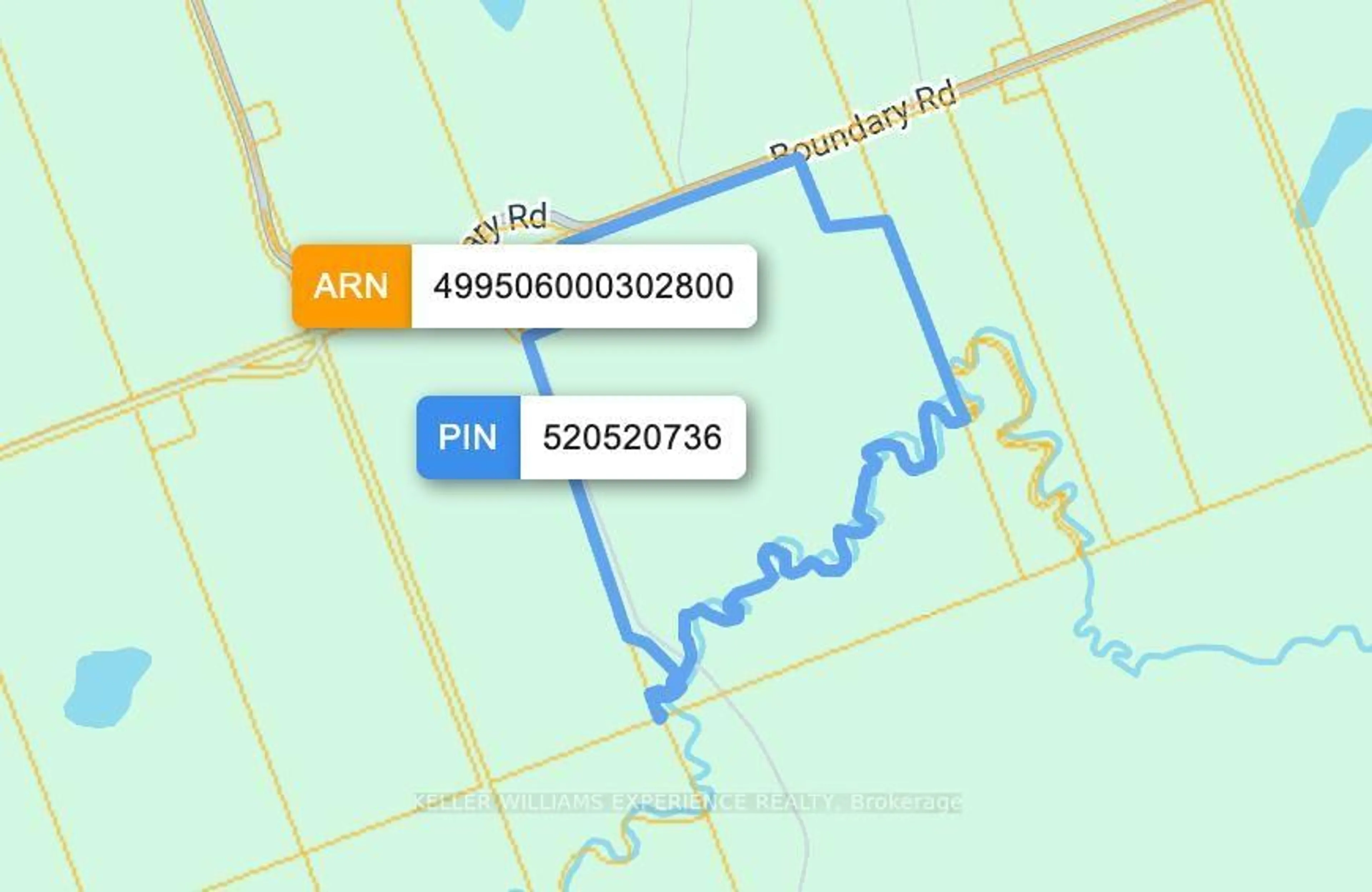 Picture of a map for 3505 Boundary Rd, Parry Sound Remote Area Ontario P0A 1X0