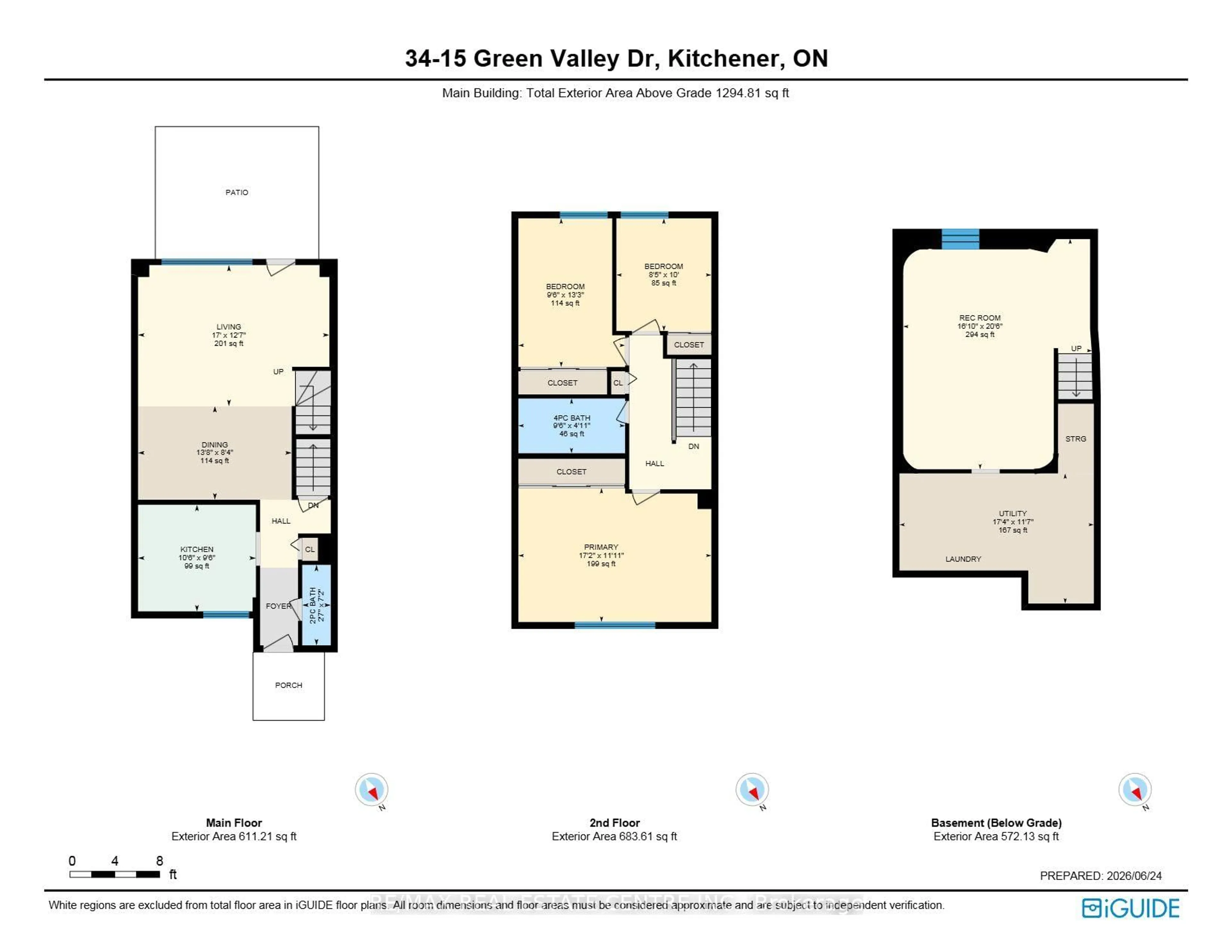 Floor plan for 15 Green Valley Dr #34, Kitchener Ontario N2P 1K7