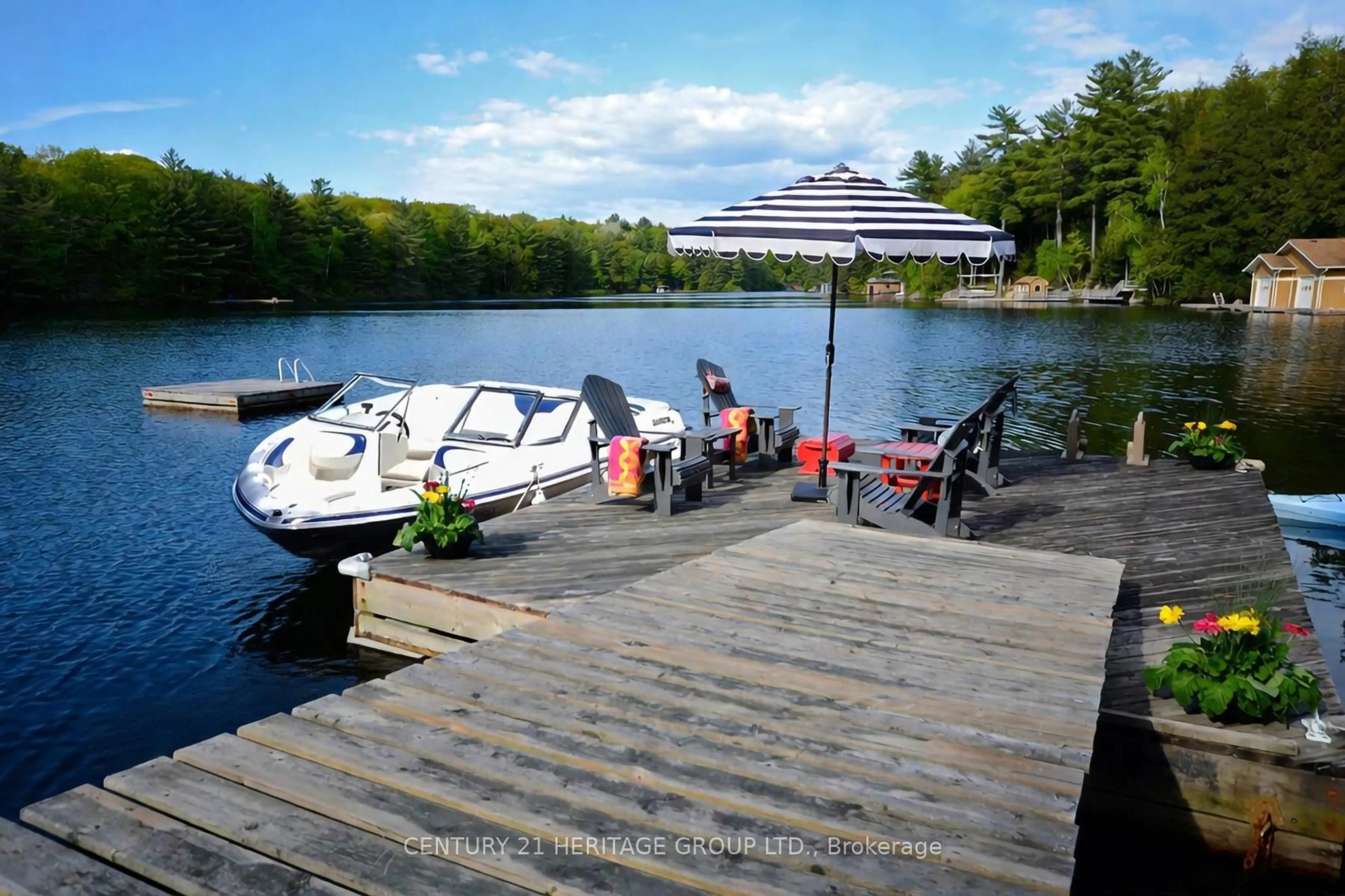 Patio, water/lake/river/ocean view for 46 Goddard Cres, Seguin Ontario P2A 0B2
