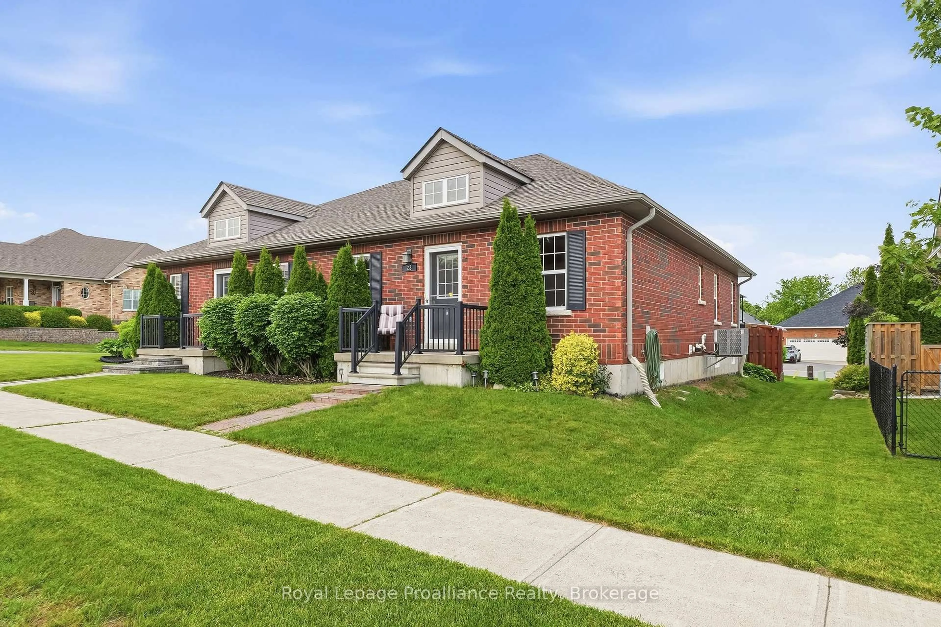 Home with brick exterior material, street for 23 Empire Blvd, Brighton Ontario K0K 1H0