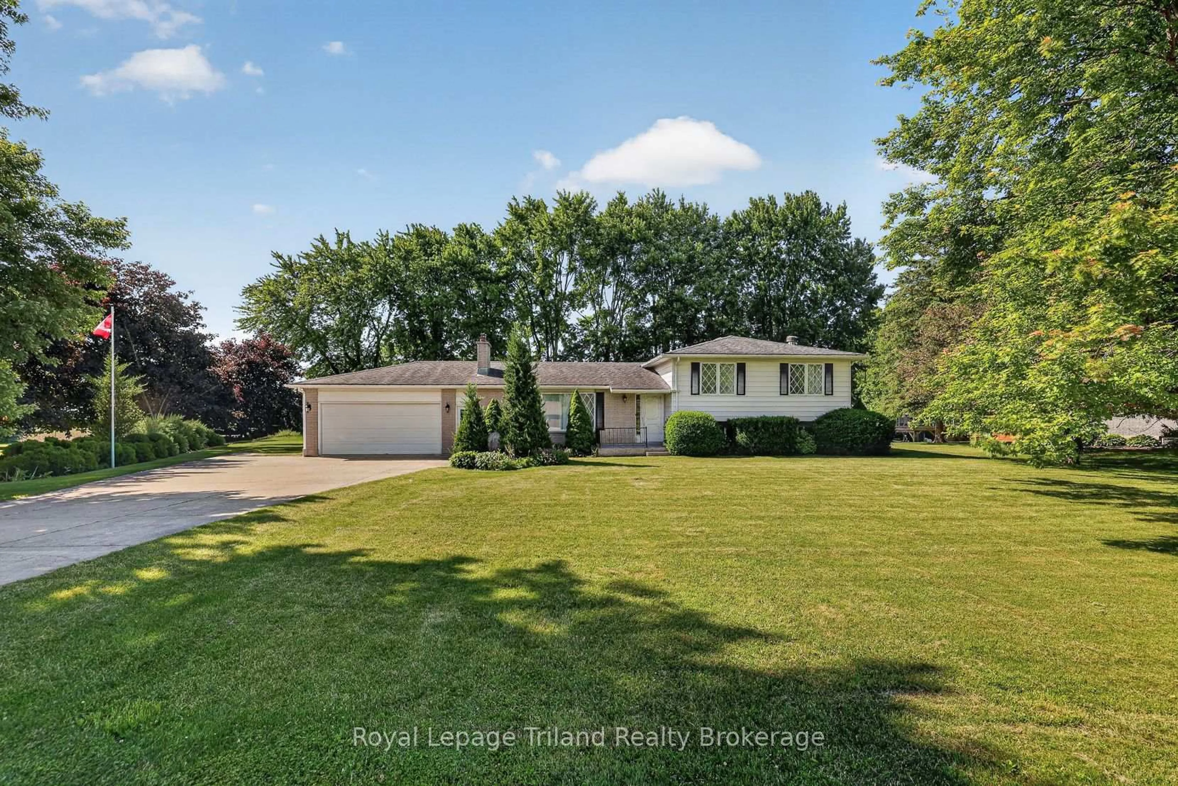 A pic from outside/outdoor area/front of a property/back of a property/a pic from drone, water/lake/river/ocean view for 9 Commissioner St, Zorra Ontario N0J 1J0