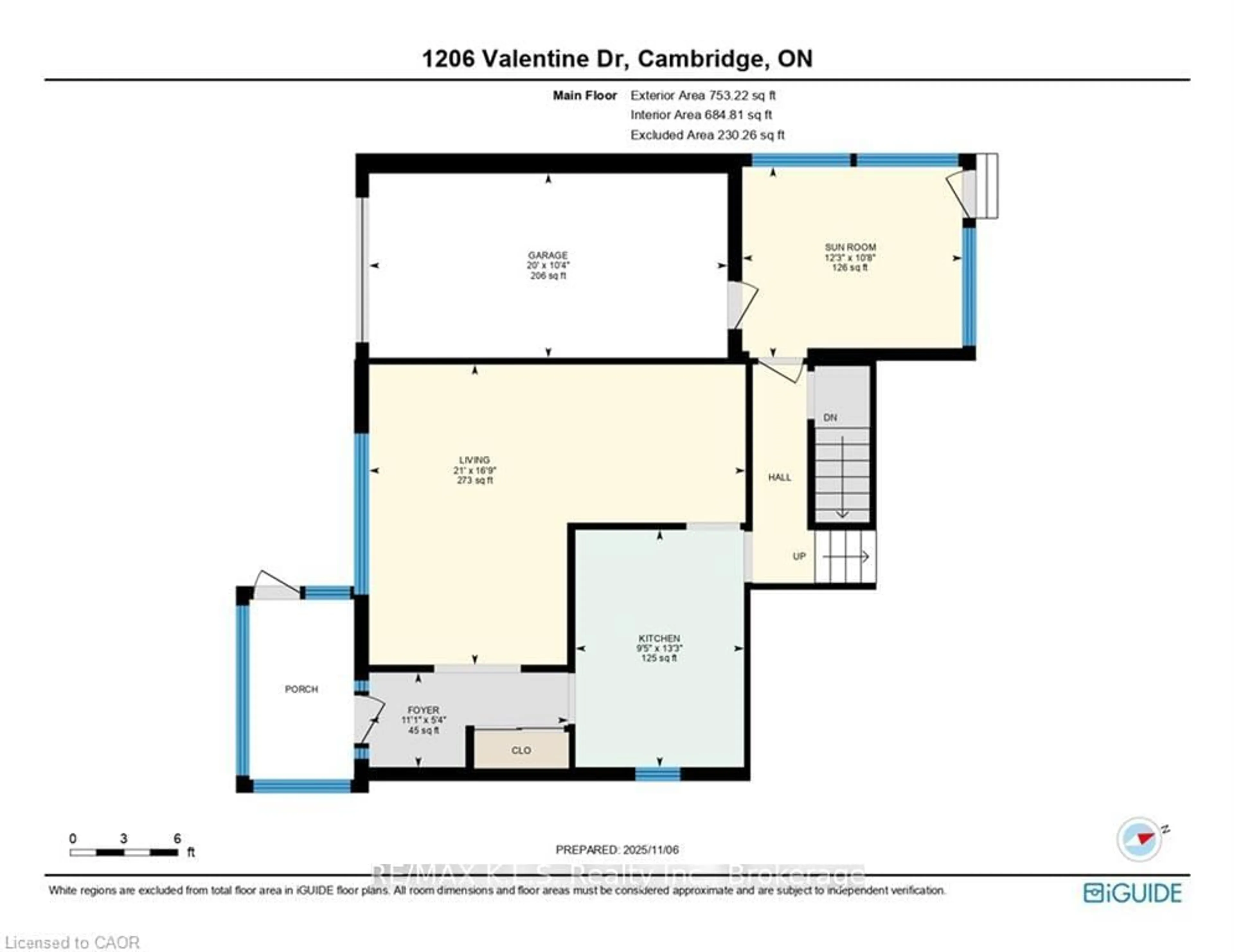 Floor plan for 1206 Valentine Dr, Cambridge Ontario N3H 2N8