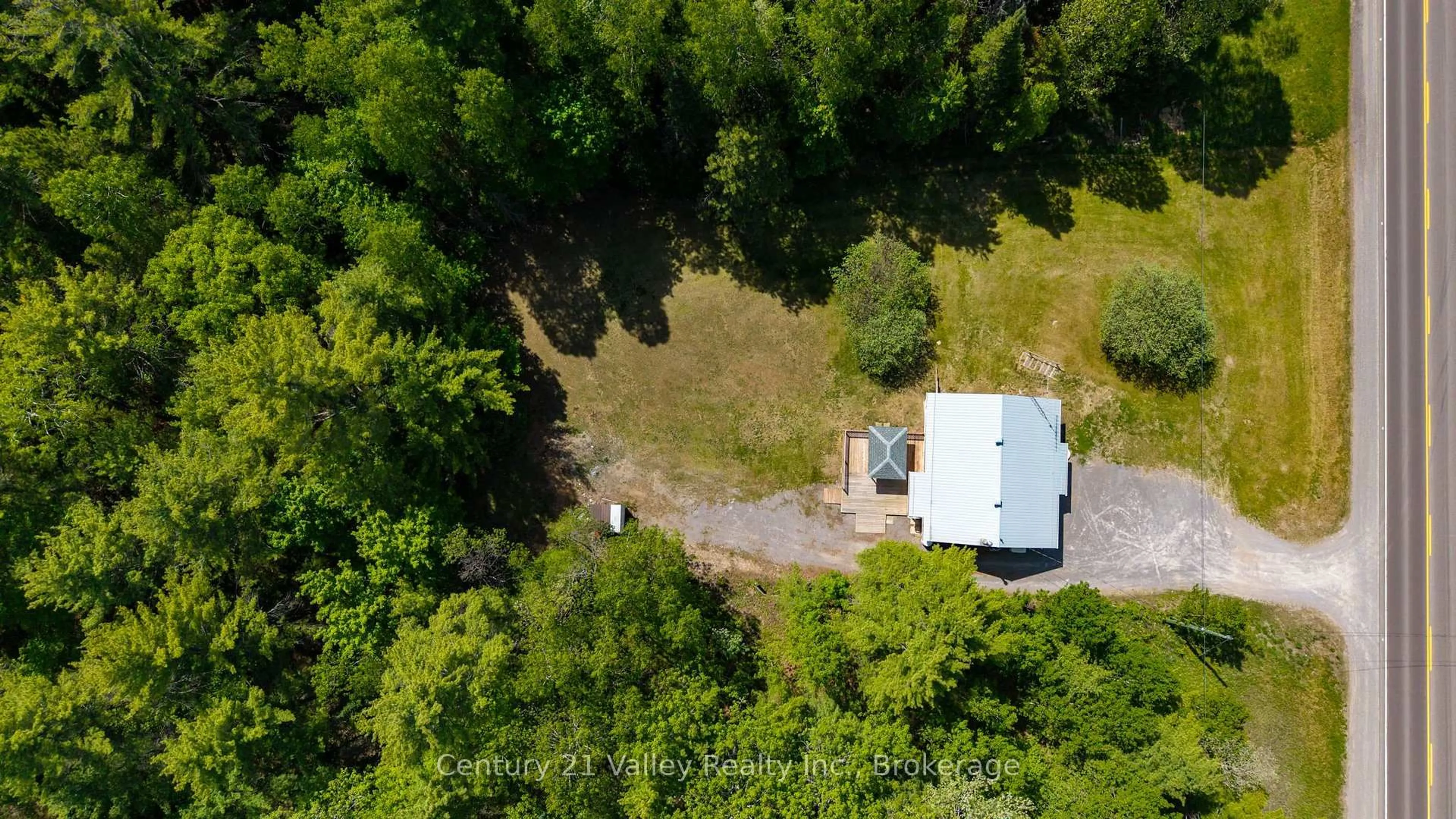 A pic from outside/outdoor area/front of a property/back of a property/a pic from drone, forest/trees view for 33898 41 Highway, Eganville Ontario K0J 1T0