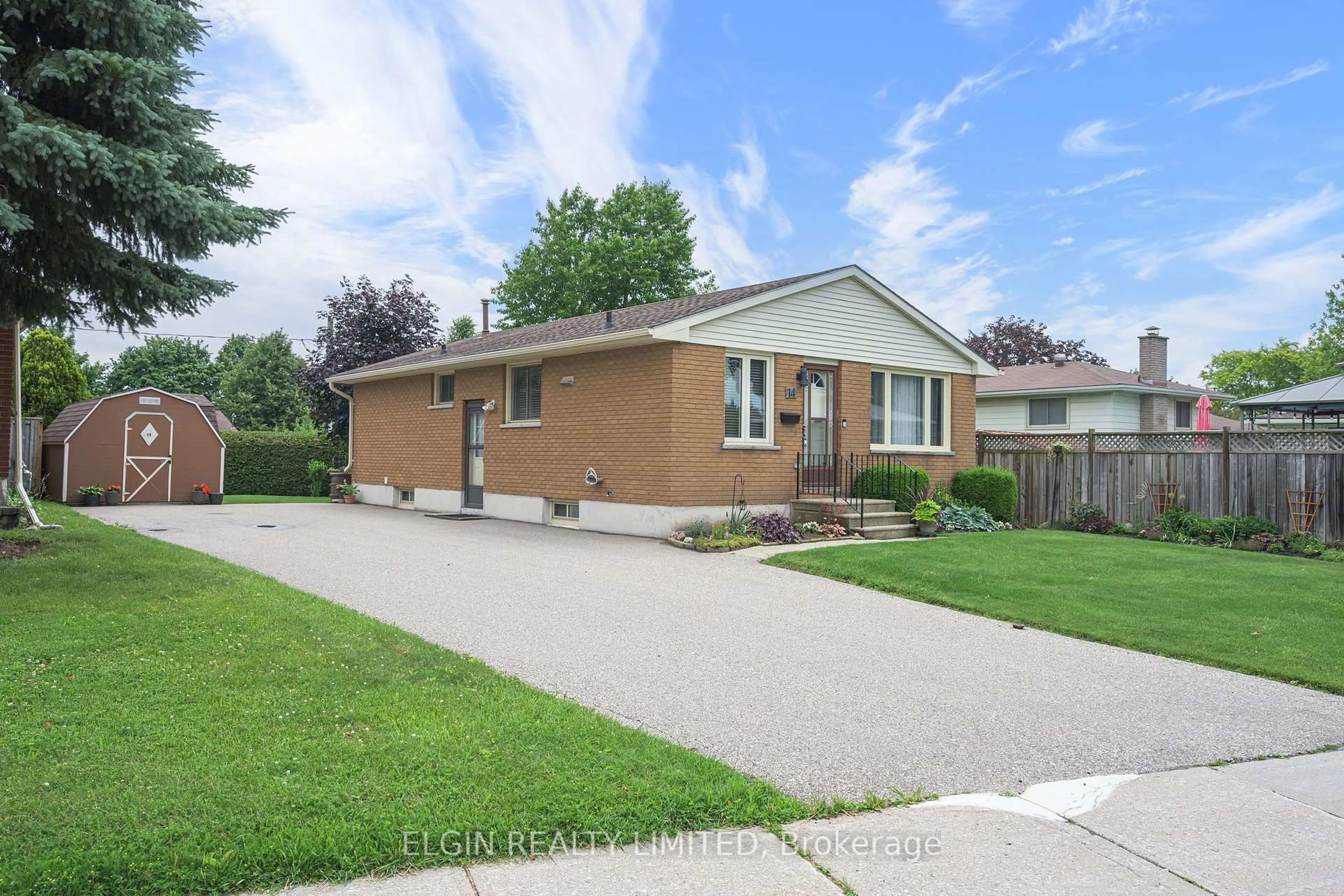 Home with brick exterior material, street for 14 Raven Ave, St. Thomas Ontario N5R 5L1