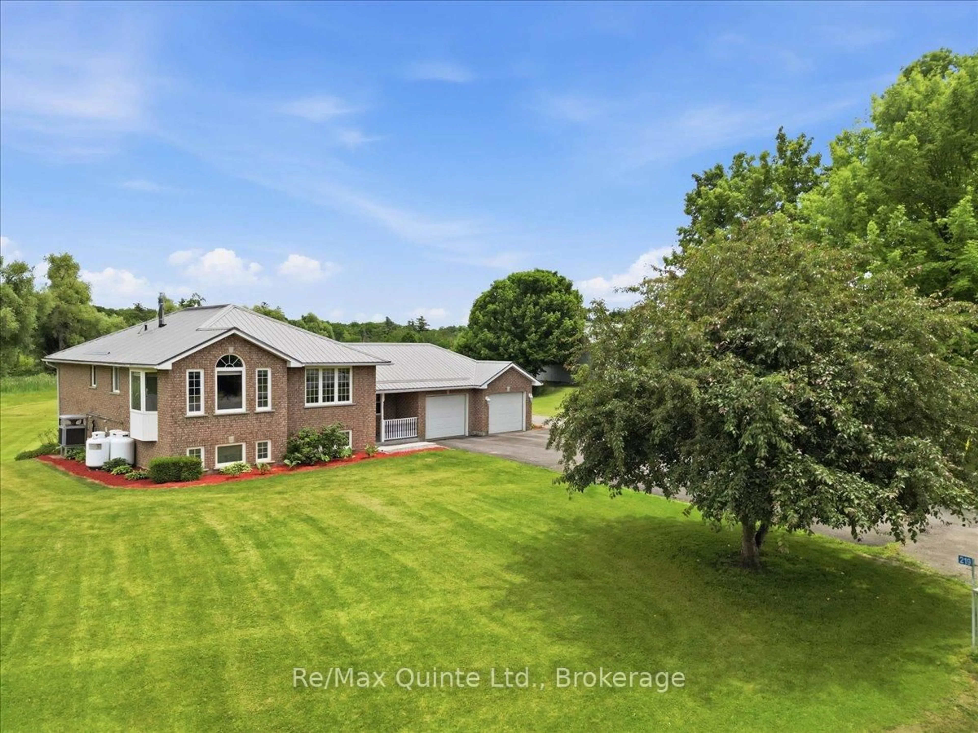 A pic from outside/outdoor area/front of a property/back of a property/a pic from drone, water/lake/river/ocean view for 219 Helyer Rd, Ingleside Ontario K8V 5P4