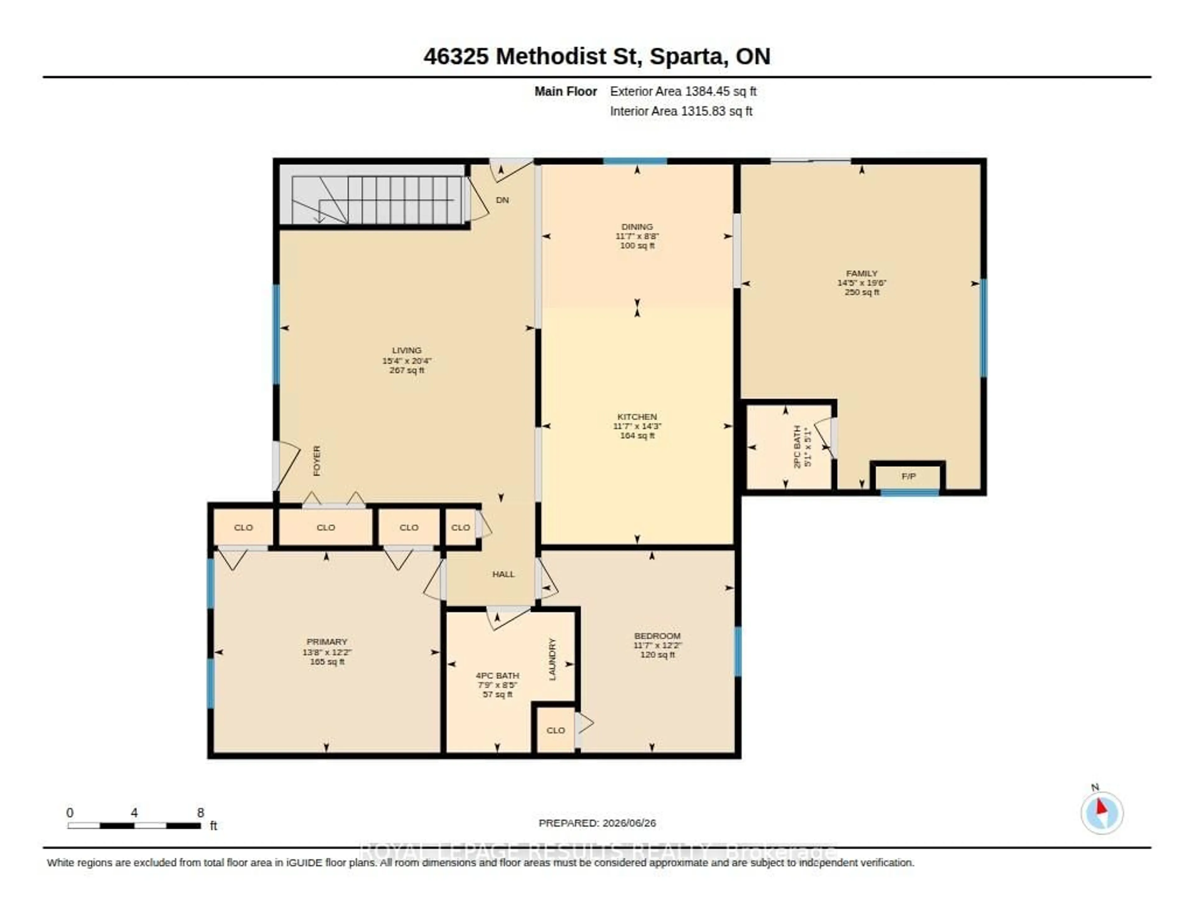 Floor plan for 46325 Methodist St, Central Elgin Ontario N5P 3S8