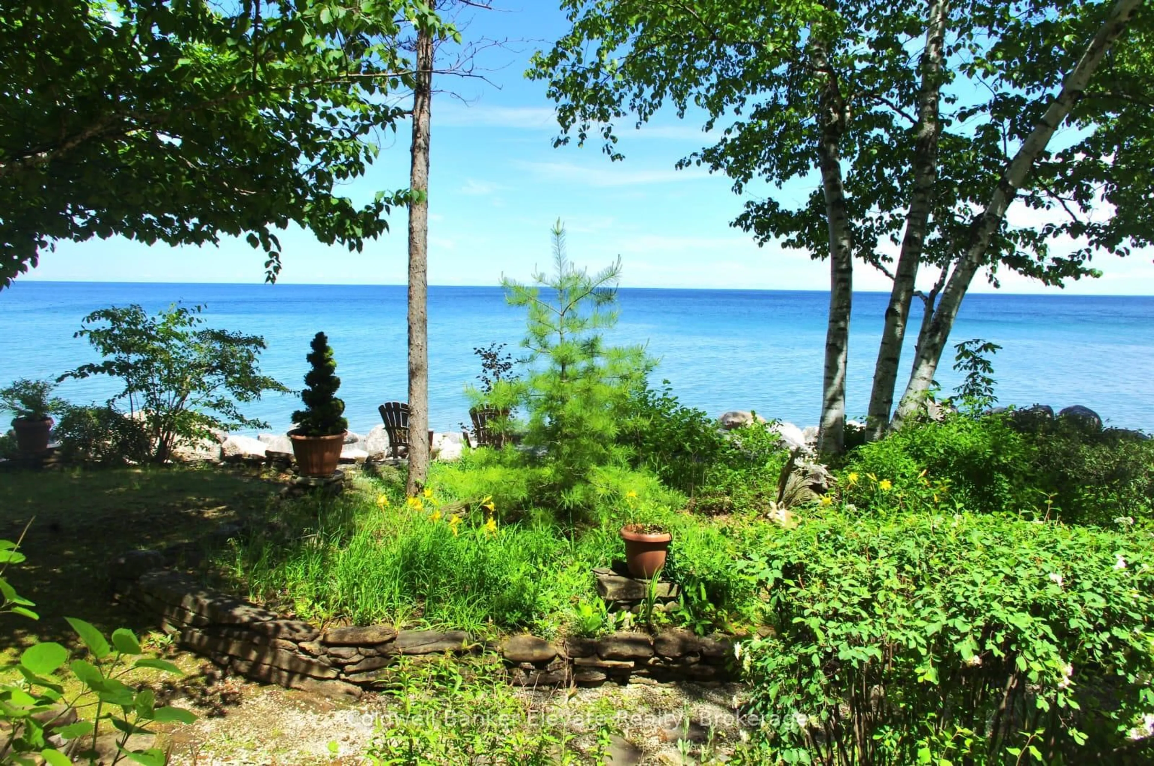 Patio, water/lake/river/ocean view for 504553 Grey 1 Rd, Georgian Bluffs Ontario N0H 2T0