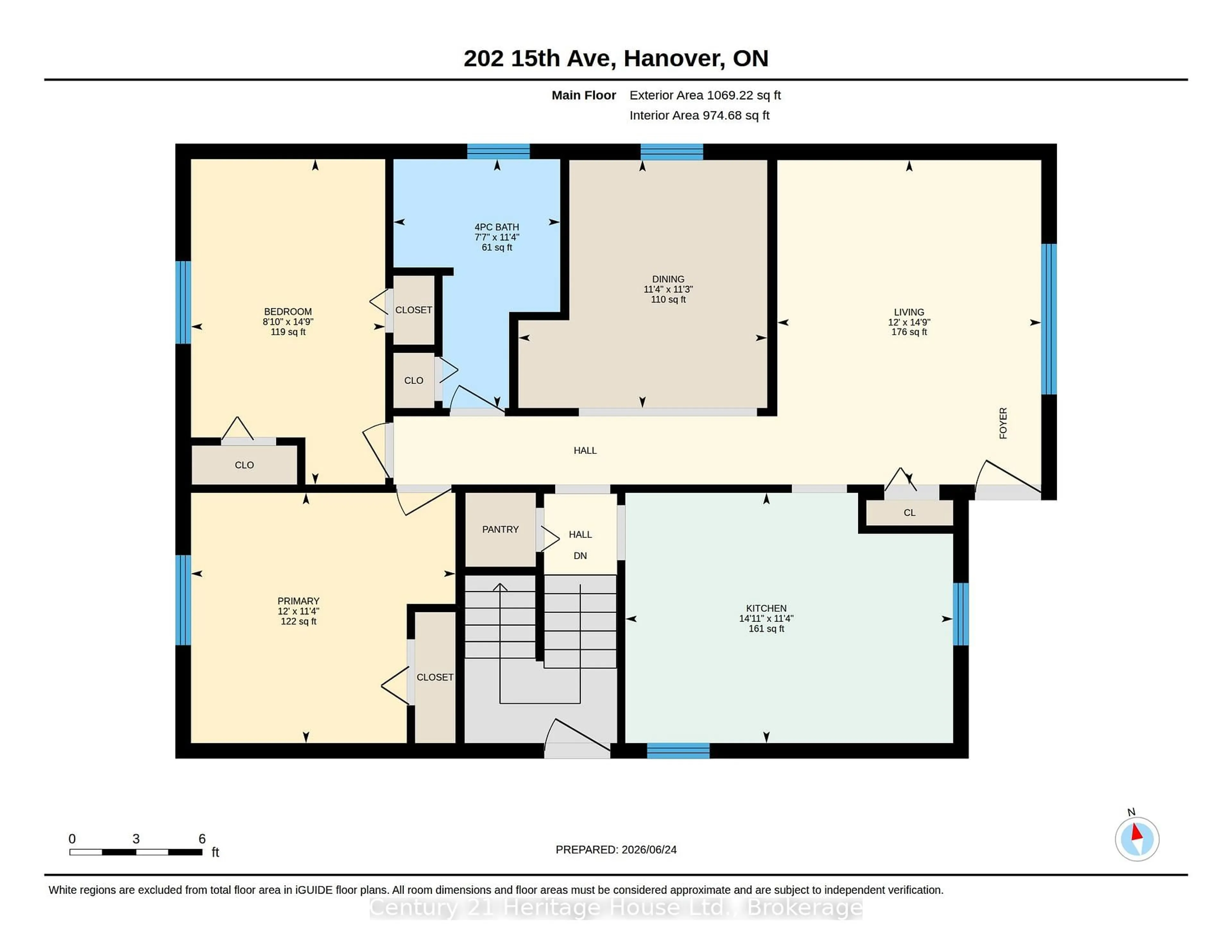 Floor plan for 202 15th Ave, Hanover Ontario N4N 3L4