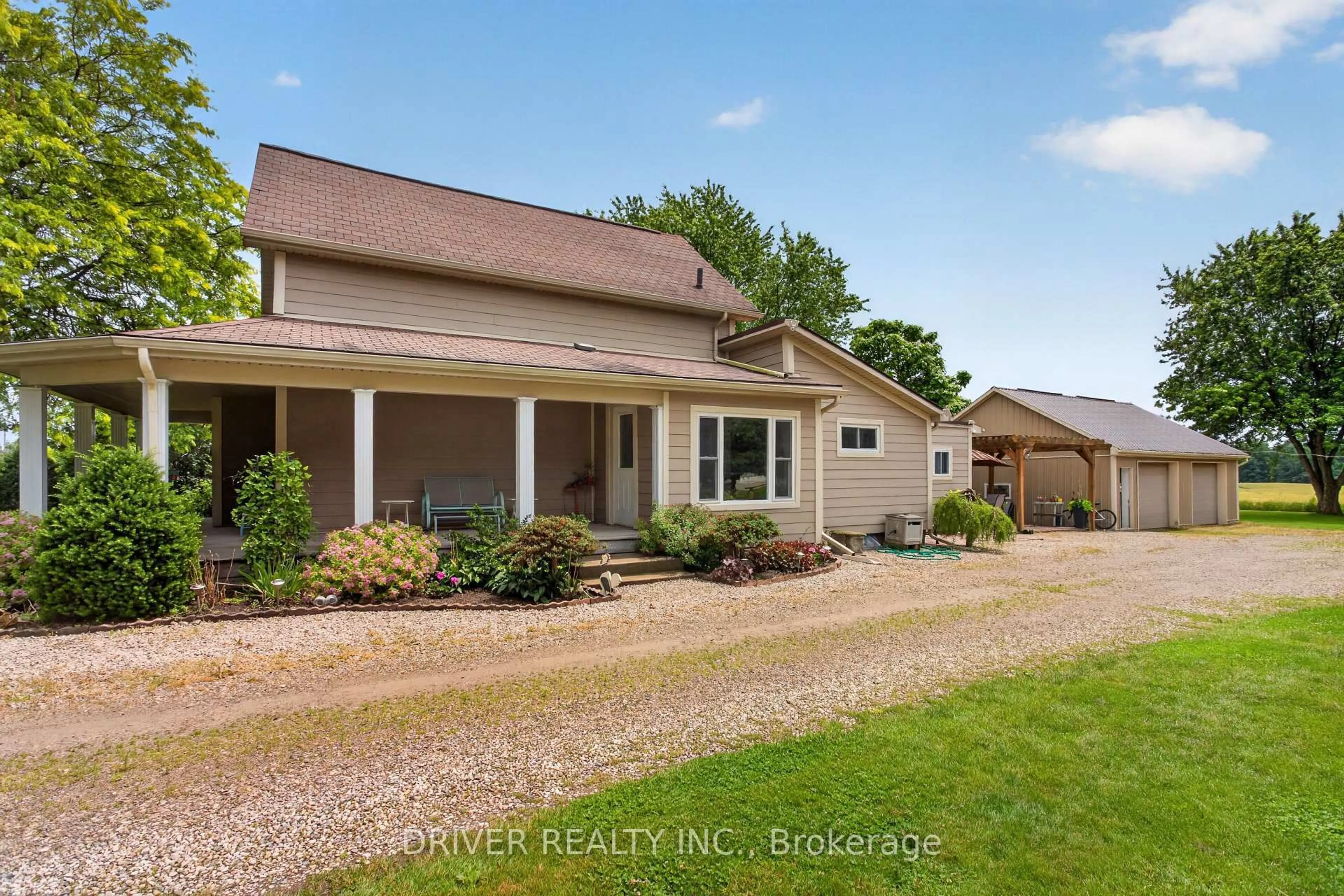 A pic from outside/outdoor area/front of a property/back of a property/a pic from drone, water/lake/river/ocean view for 53135 Heritage Line, Malahide Ontario N5H 2R1
