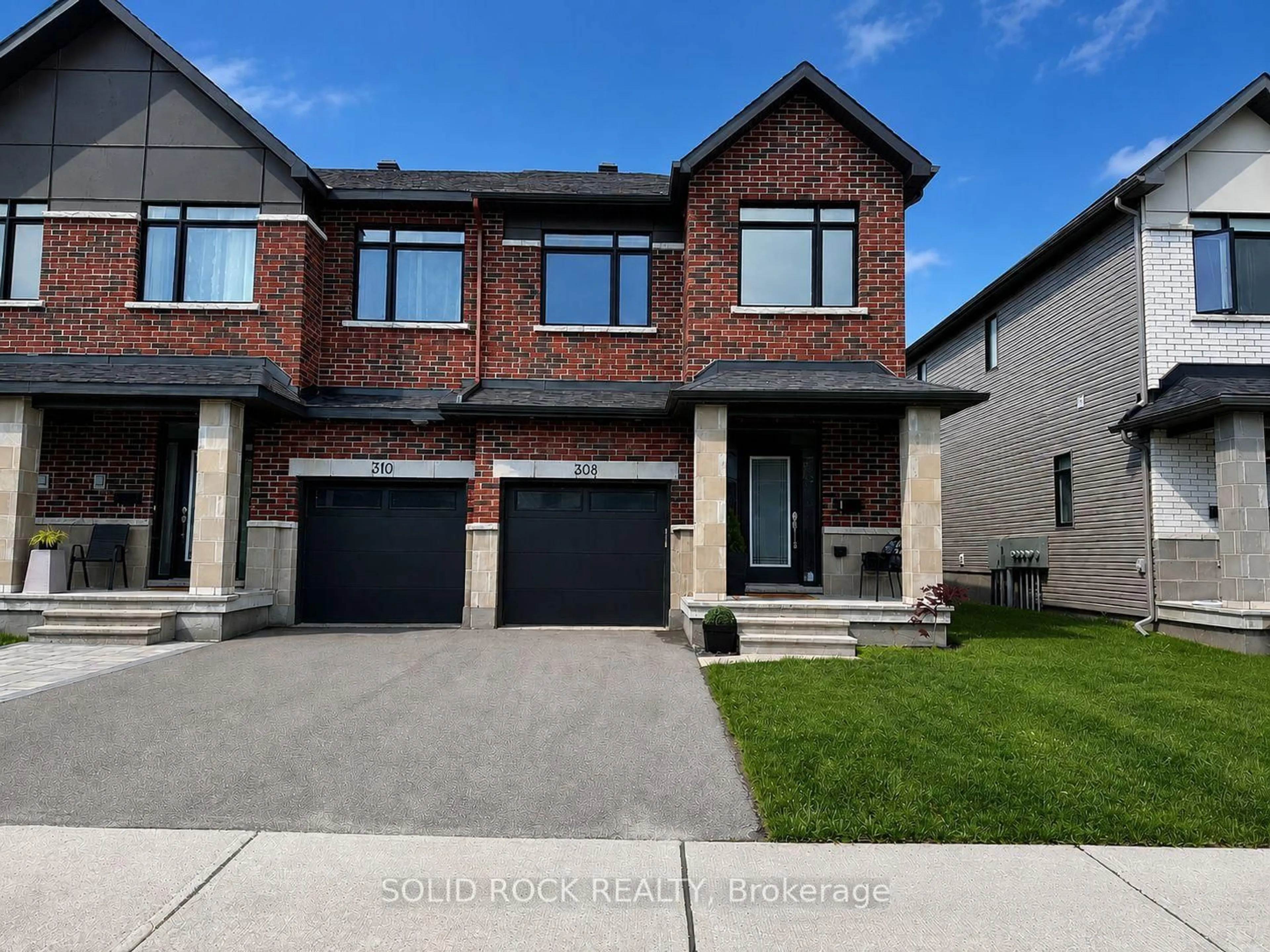 Home with brick exterior material, street for 308 Affogato Walk, Ottawa Ontario K2J 6Y8
