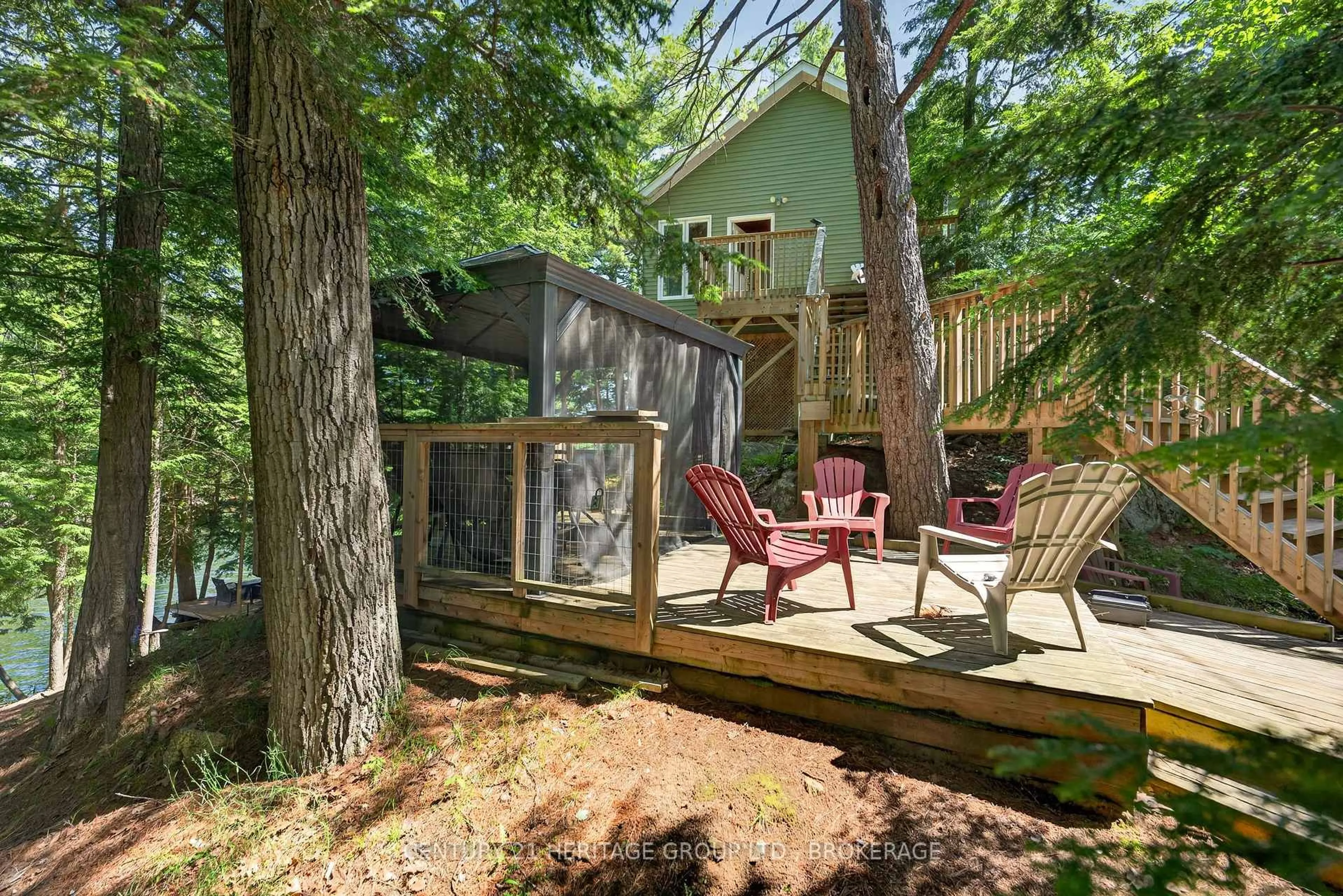Patio, water/lake/river/ocean view for 27 Goods Island, Tichborne Ontario K0H 2V0