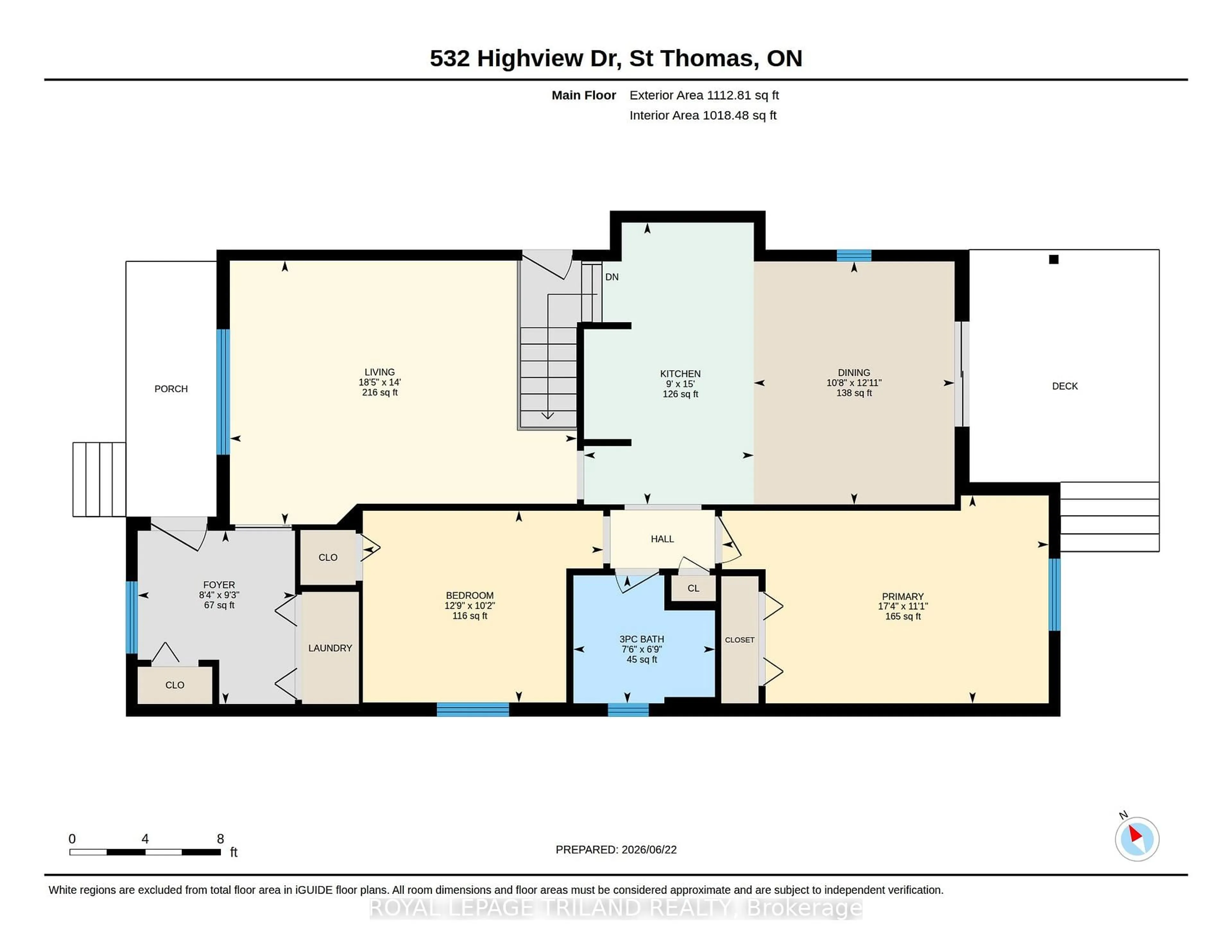 Floor plan for 532 Highview Dr, St. Thomas Ontario N5R 6G3