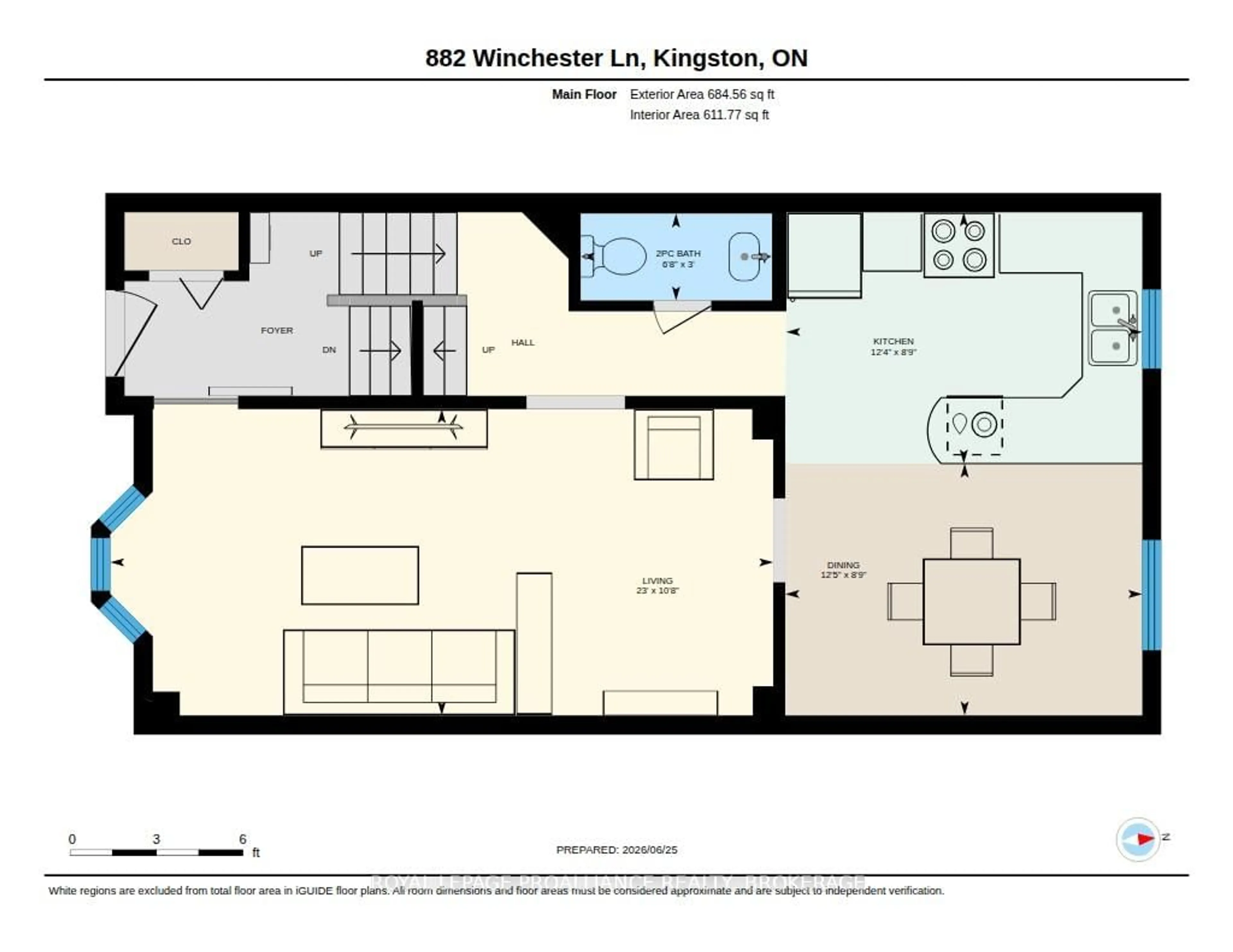 Floor plan for 882 Winchester Lane, Kingston Ontario K7P 2S6