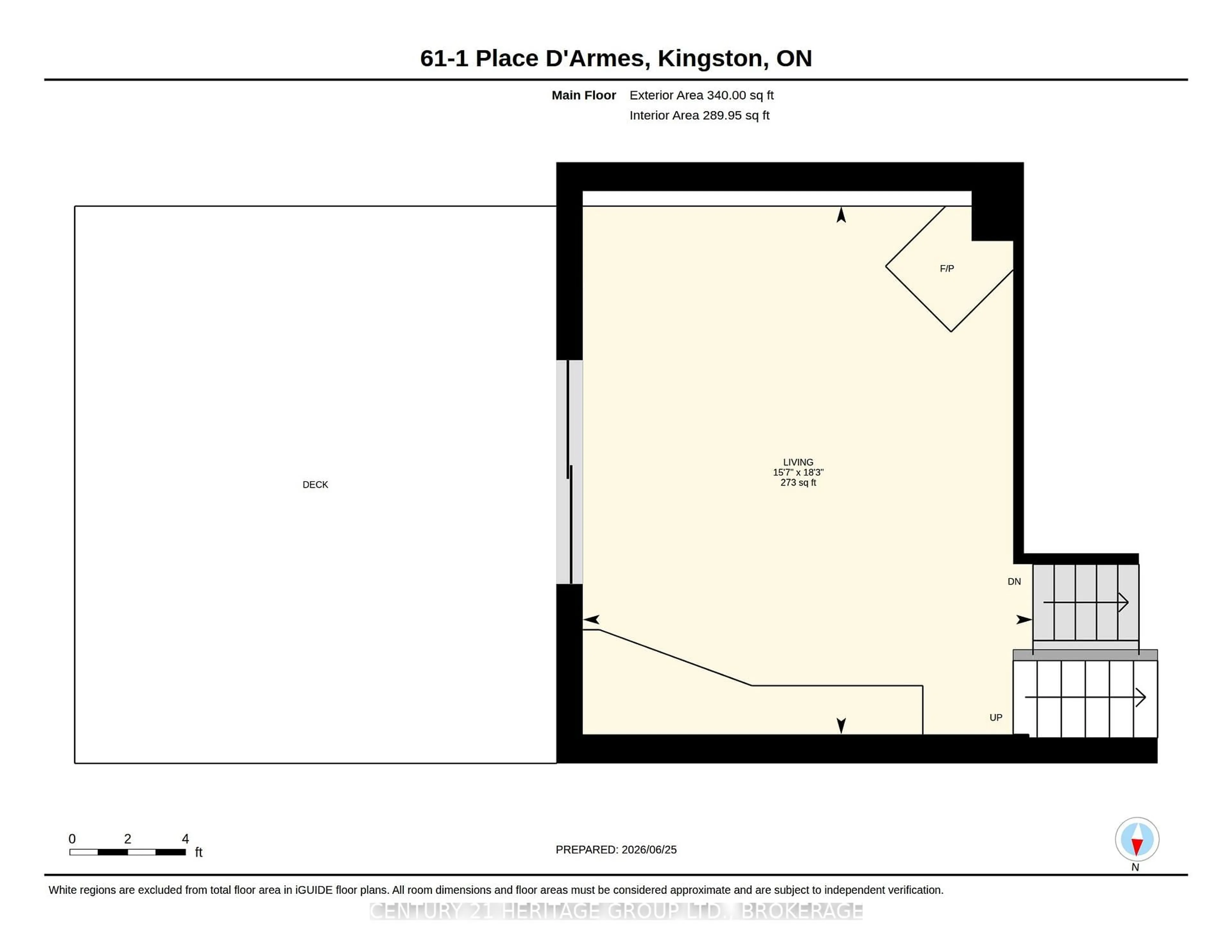 Floor plan for 1 Place D'armes #61, Kingston Ontario K7K 6S3