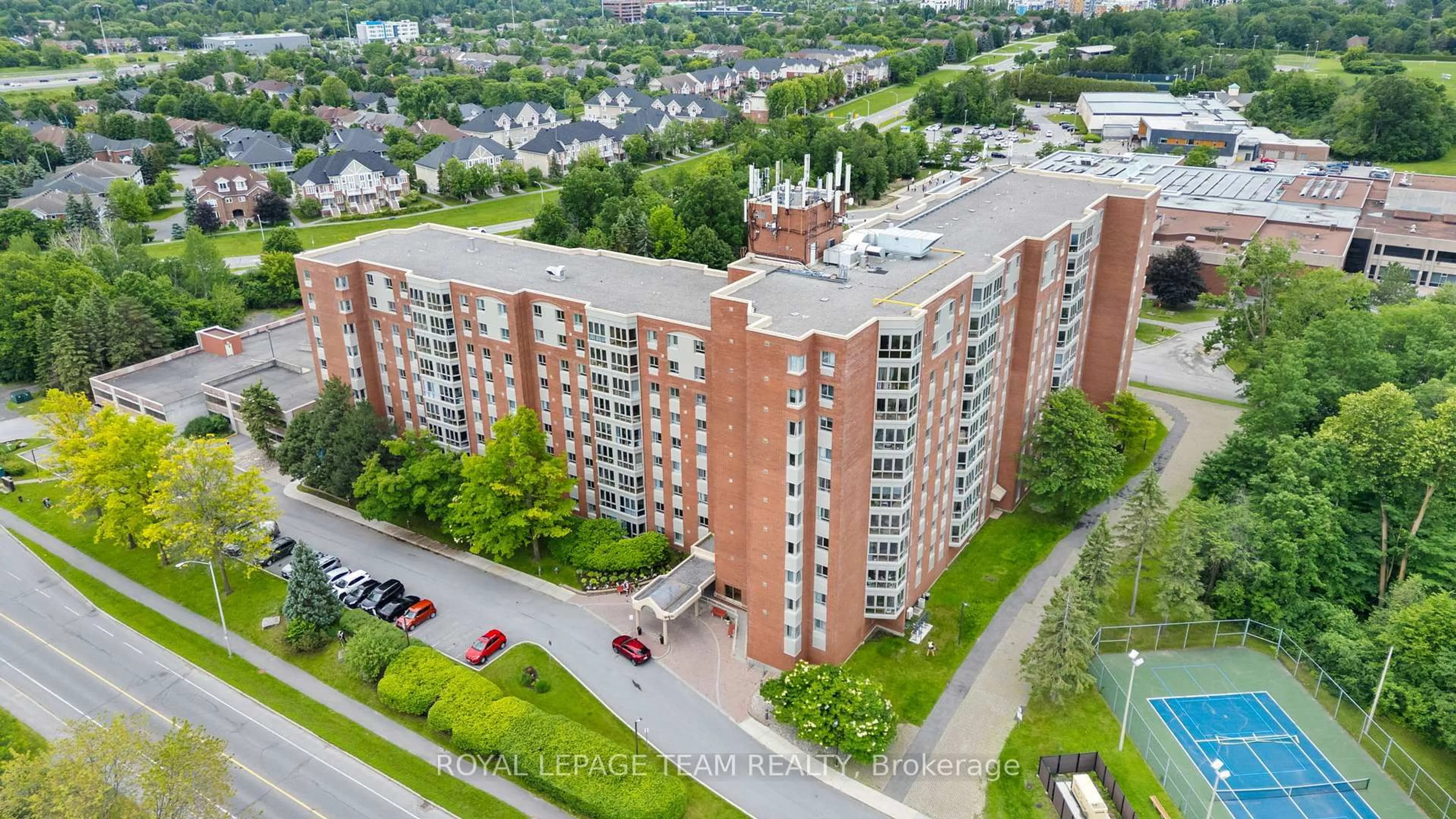 A pic from outside/outdoor area/front of a property/back of a property/a pic from drone, city buildings view from balcony for 960 Teron Rd #604, Ottawa Ontario K2K 2B6