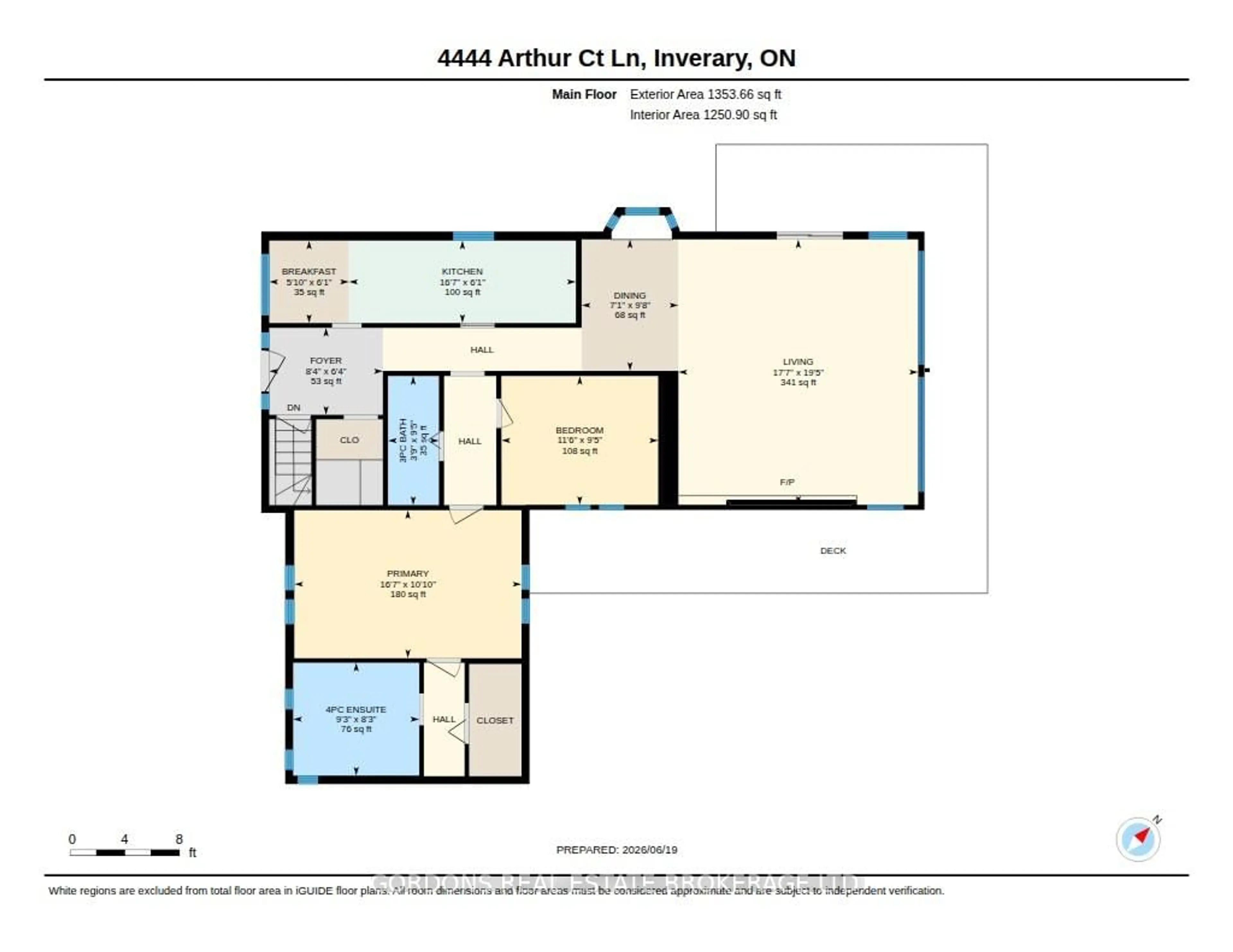 Floor plan for 4444 Arthur Court Lane, Inverary Ontario K0H 1X0