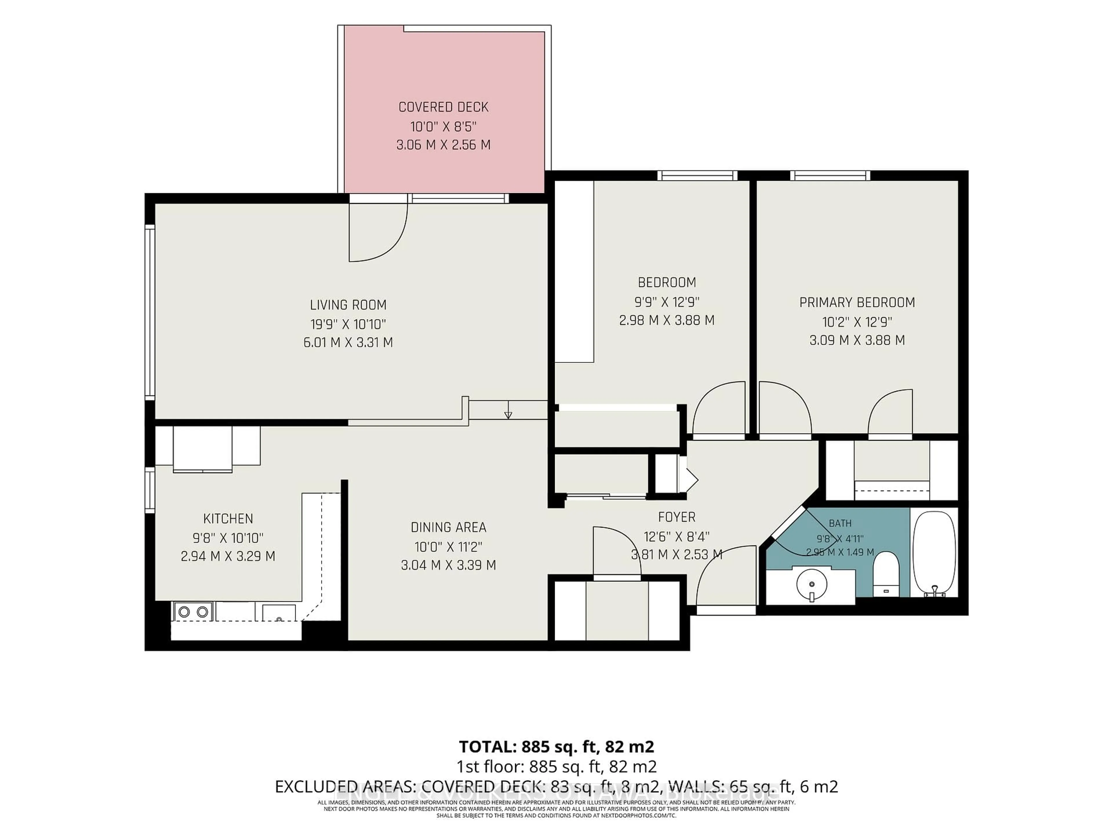 Floor plan for 915 Elmsmere Rd #109, Ottawa Ontario K1J 8H8