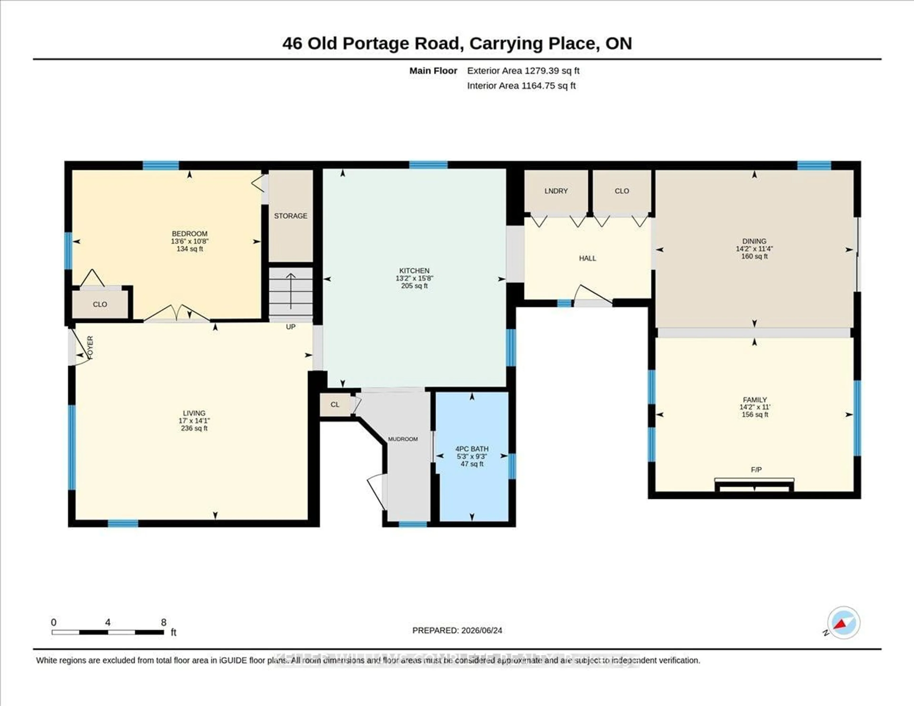Floor plan for 46 OLD PORTAGE Rd, Quinte West Ontario K0K 1L0