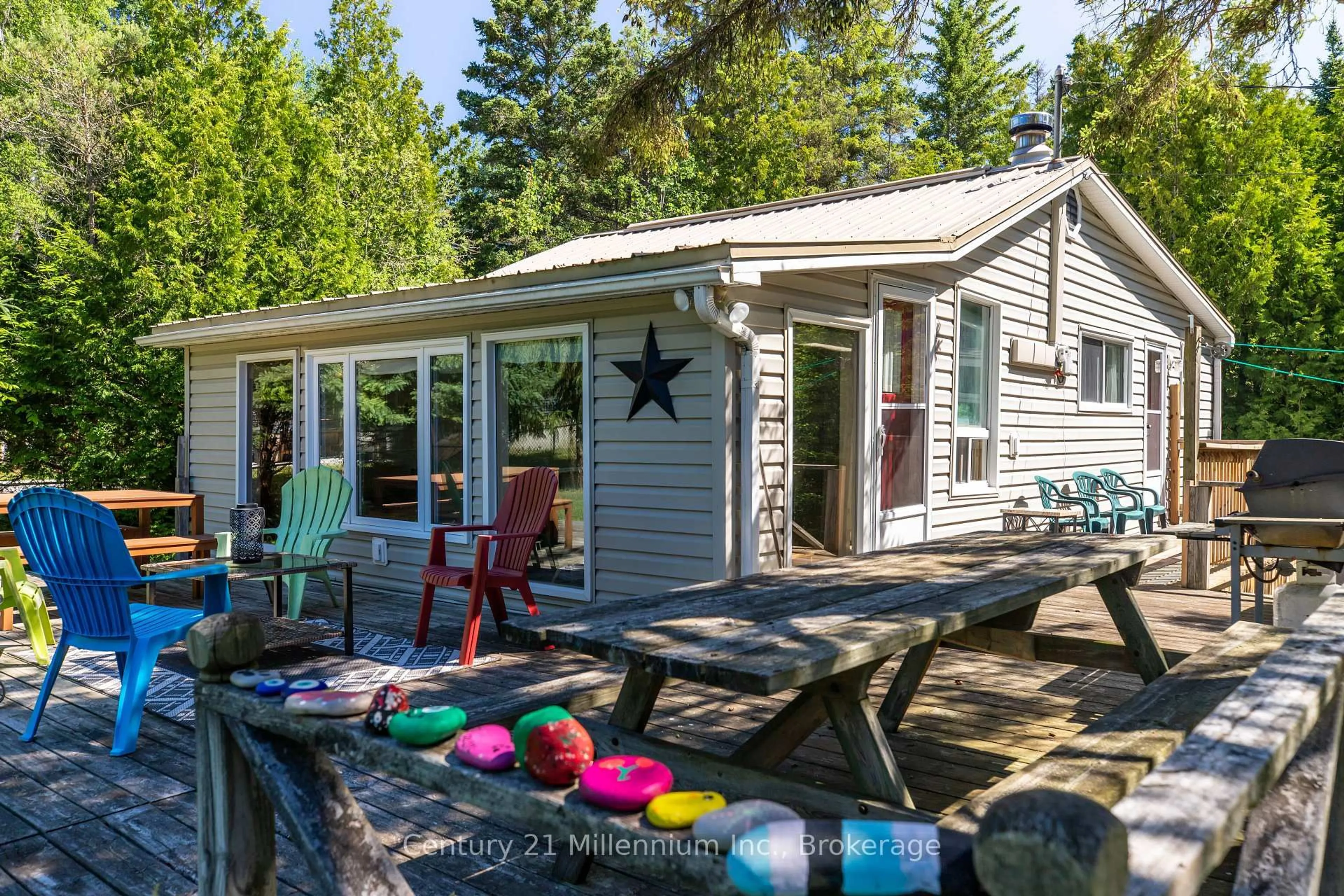 Patio, water/lake/river/ocean view for 1443 Sunset Dr, South Bruce Peninsula Ontario N0H 2T0