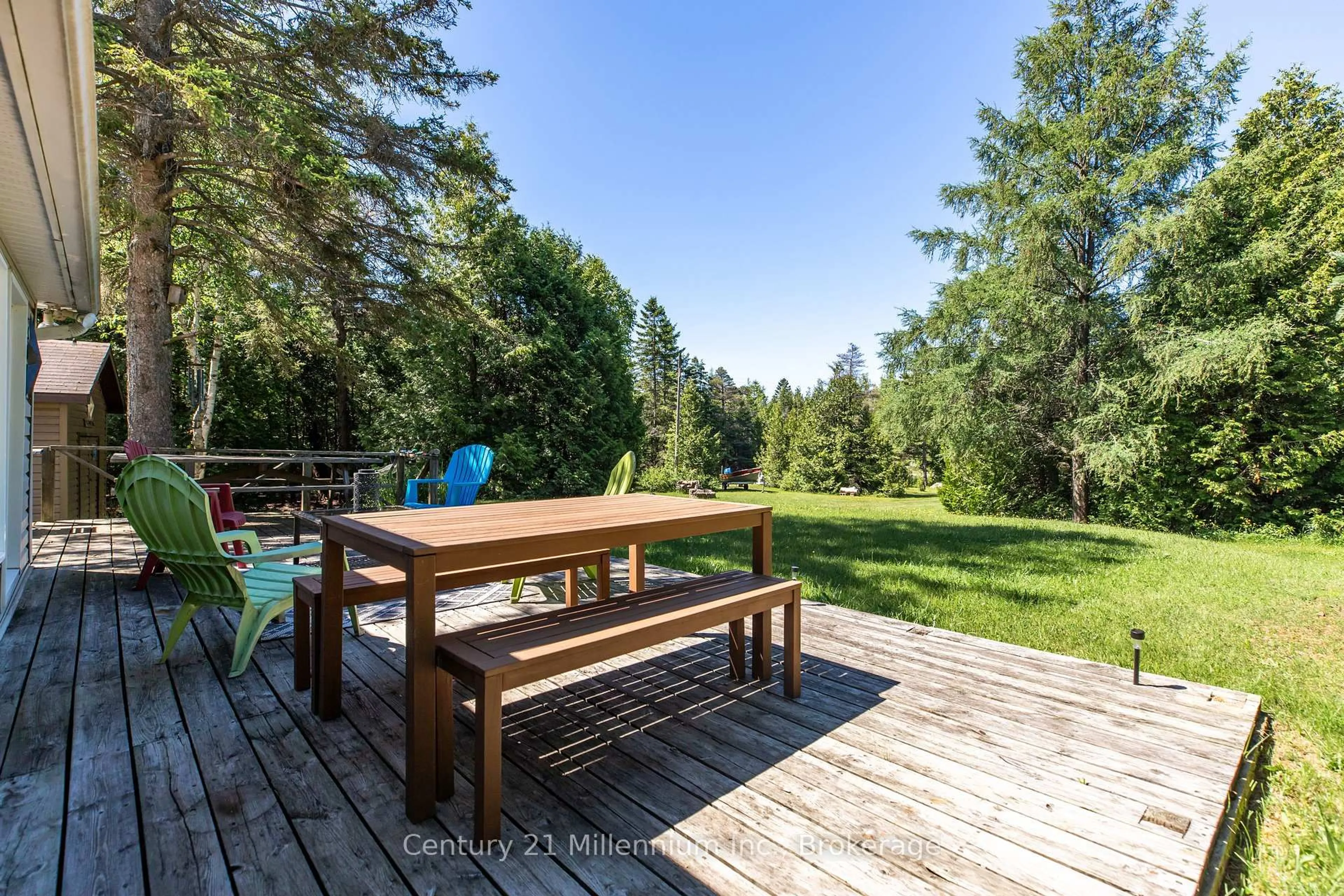 Patio, forest/trees view for 1443 Sunset Dr, South Bruce Peninsula Ontario N0H 2T0