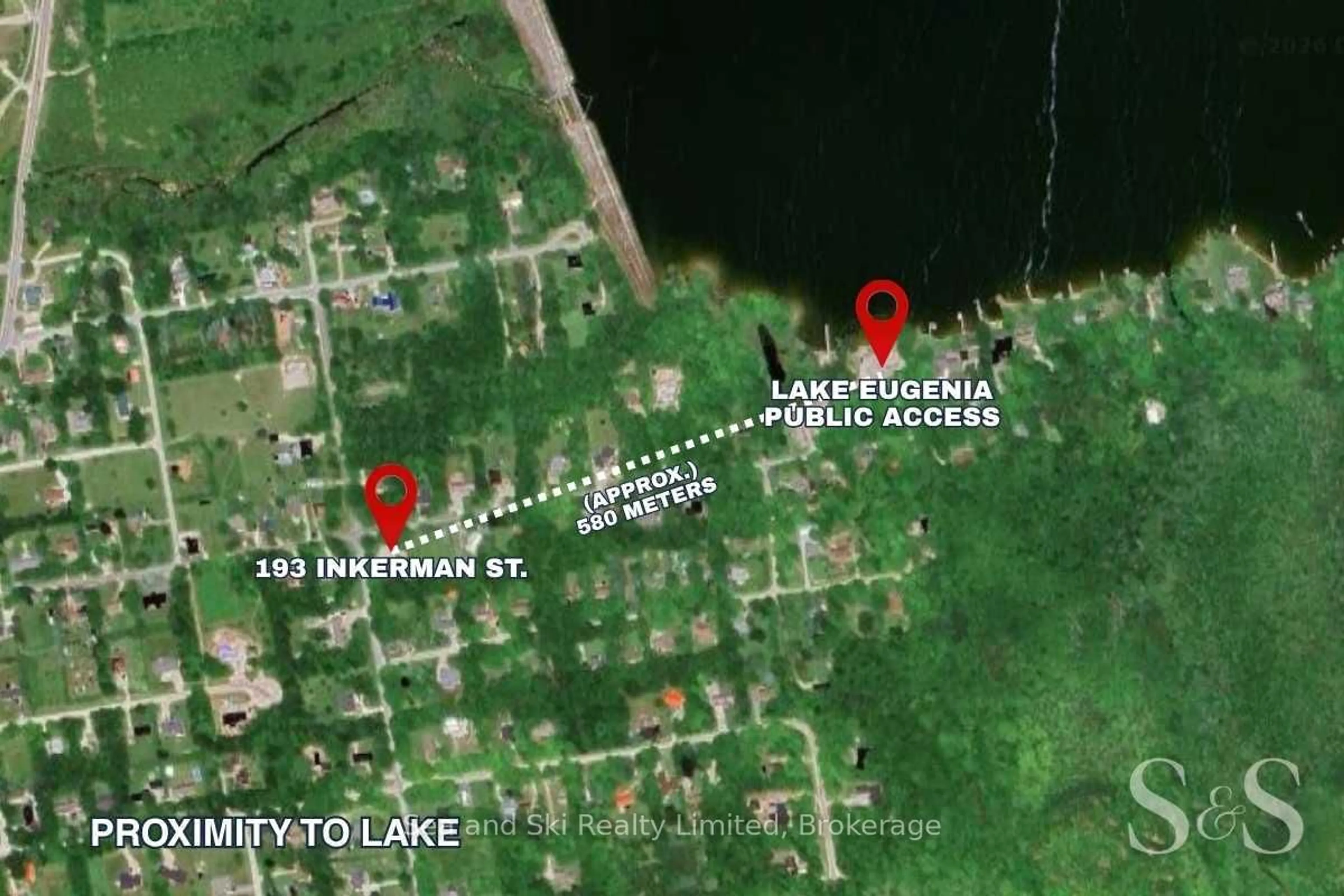 Picture of a map for 193 Inkerman St, Grey Highlands Ontario N0C 1E0