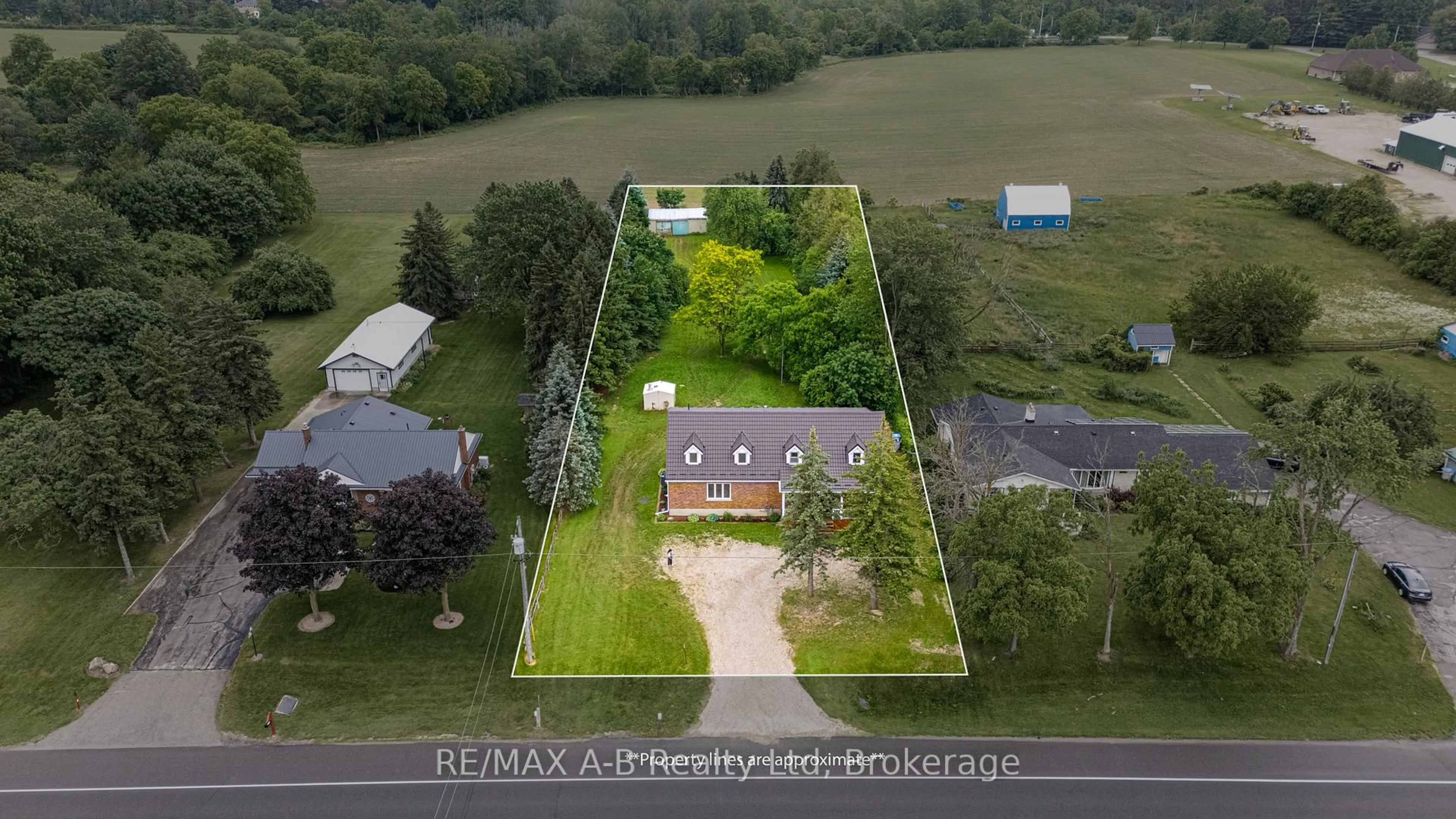 A pic from outside/outdoor area/front of a property/back of a property/a pic from drone, building for 2927 Line 34 Line, Stratford Ontario N5A 6S5