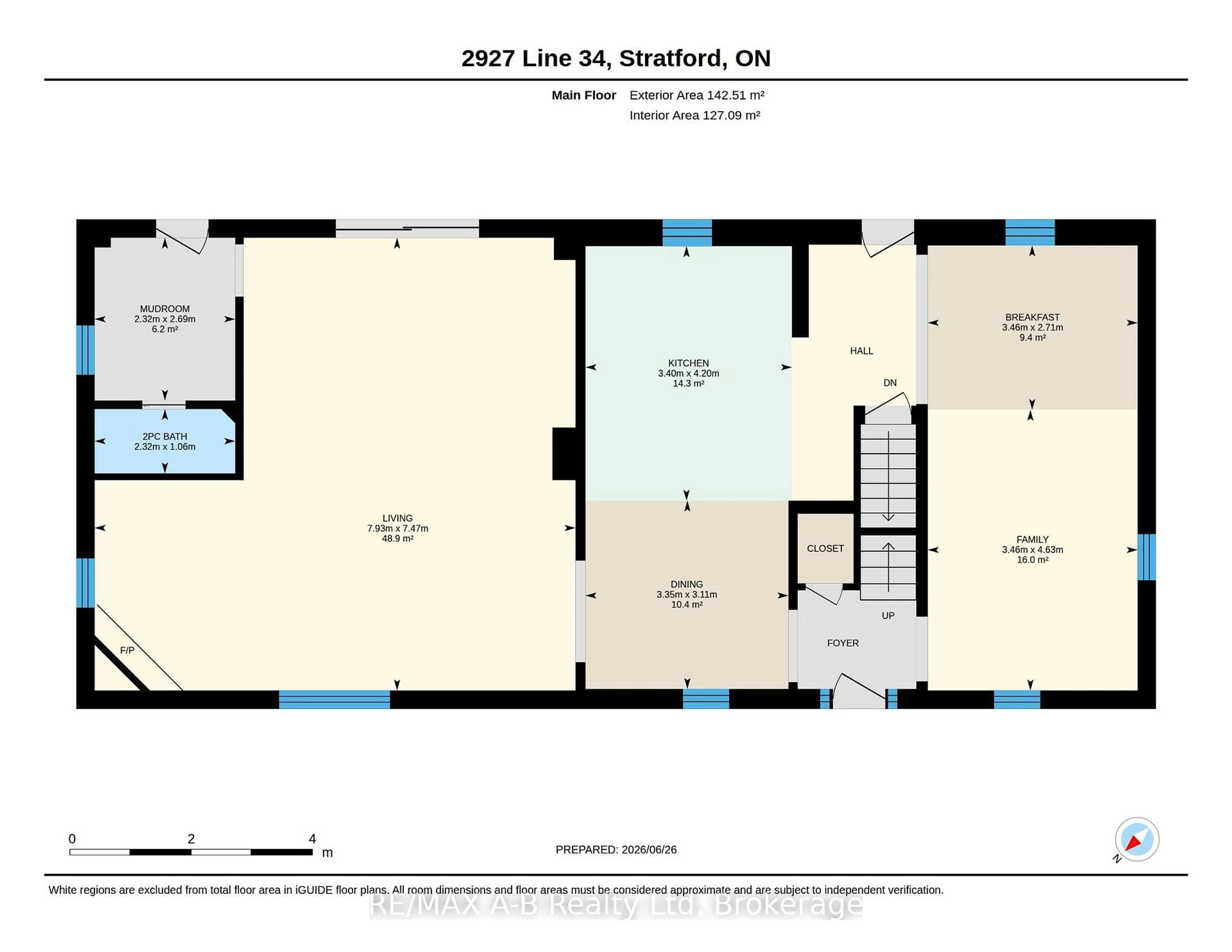 Floor plan for 2927 Line 34 Line, Stratford Ontario N5A 6S5