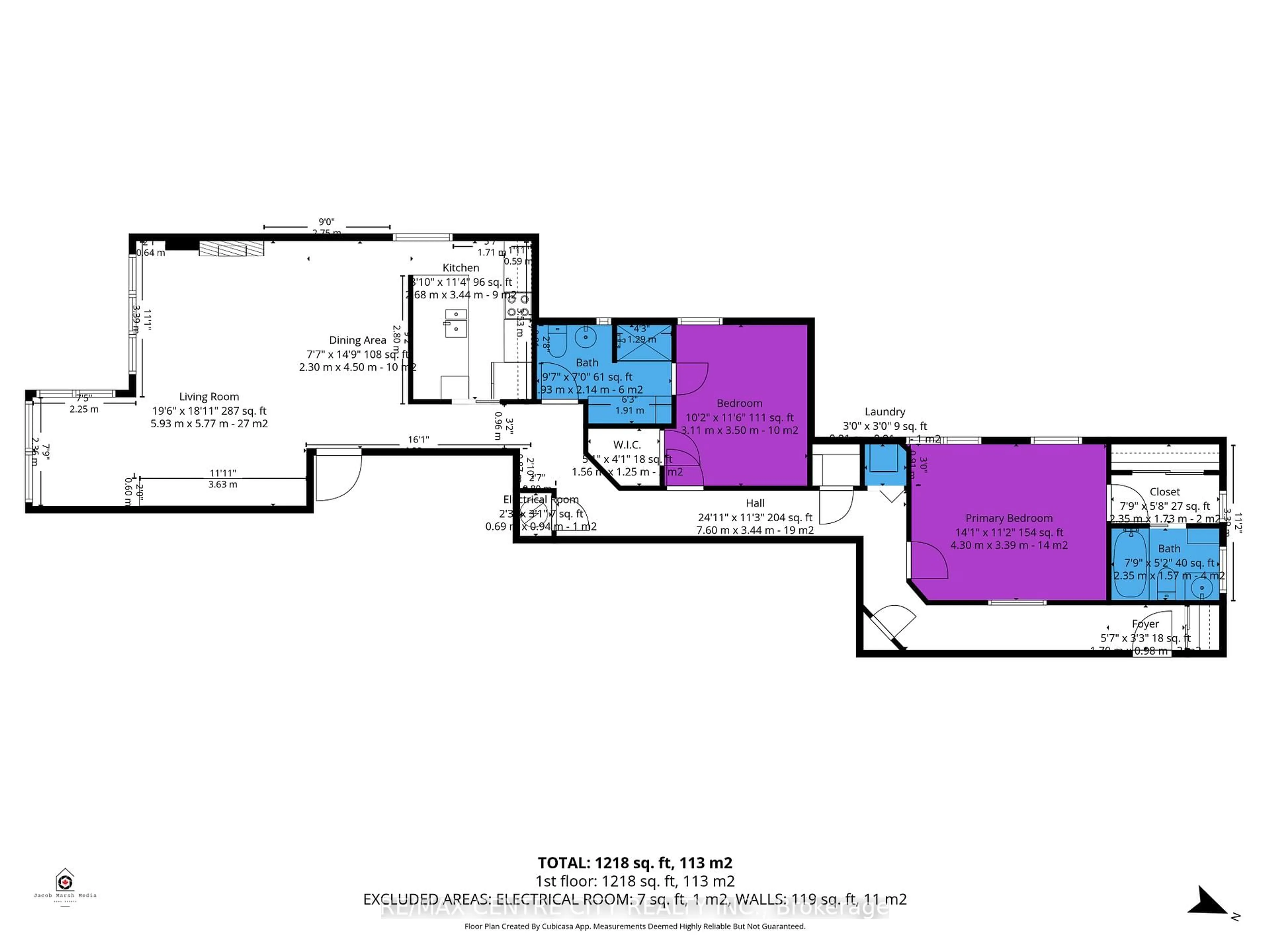 Floor plan for 280 Queens Ave #401, London East Ontario N6B 1X3