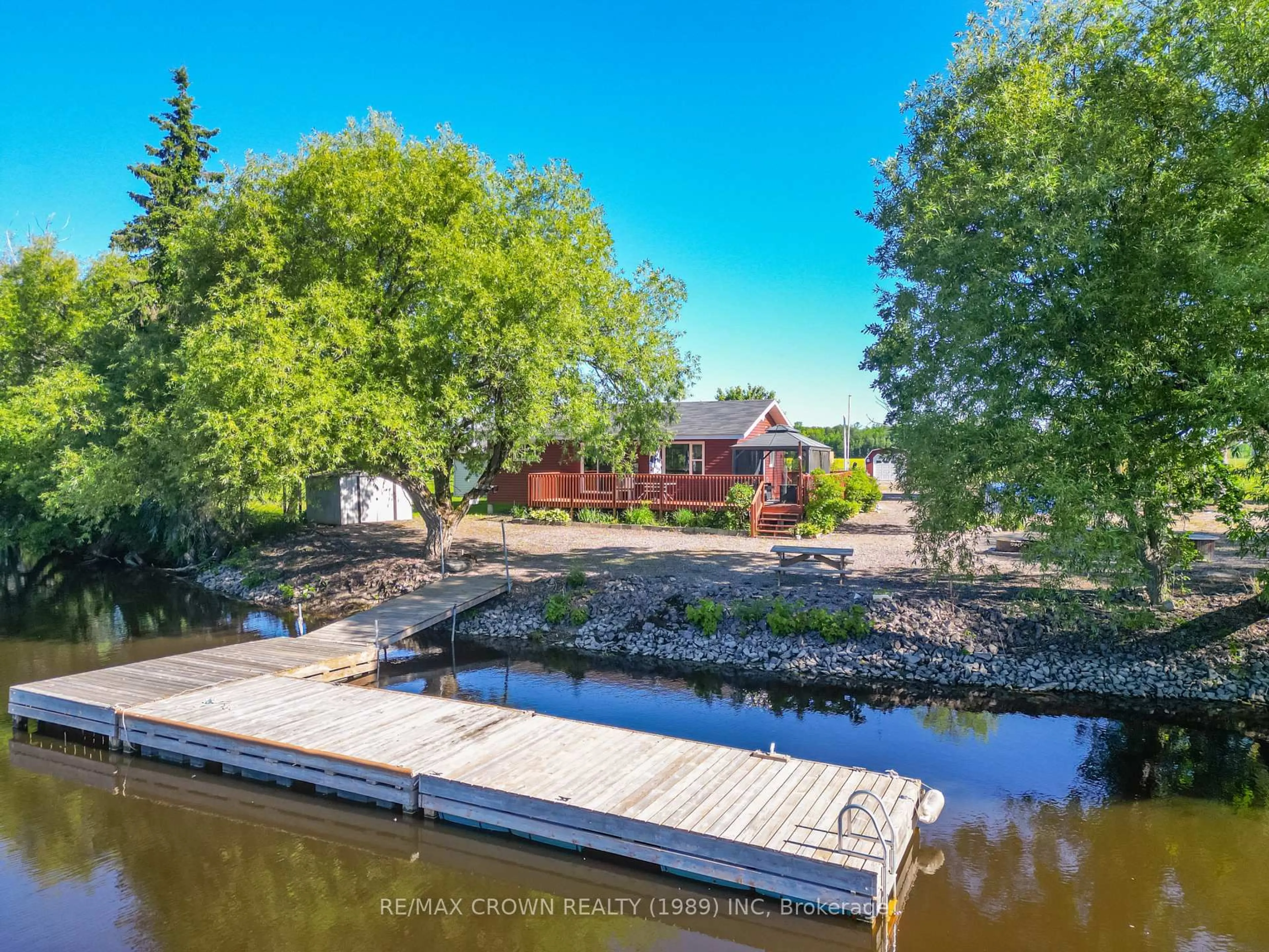 A pic from outside/outdoor area/front of a property/back of a property/a pic from drone, water/lake/river/ocean view for 60 Veuve River Rd, West Nipissing Ontario P0H 2M0