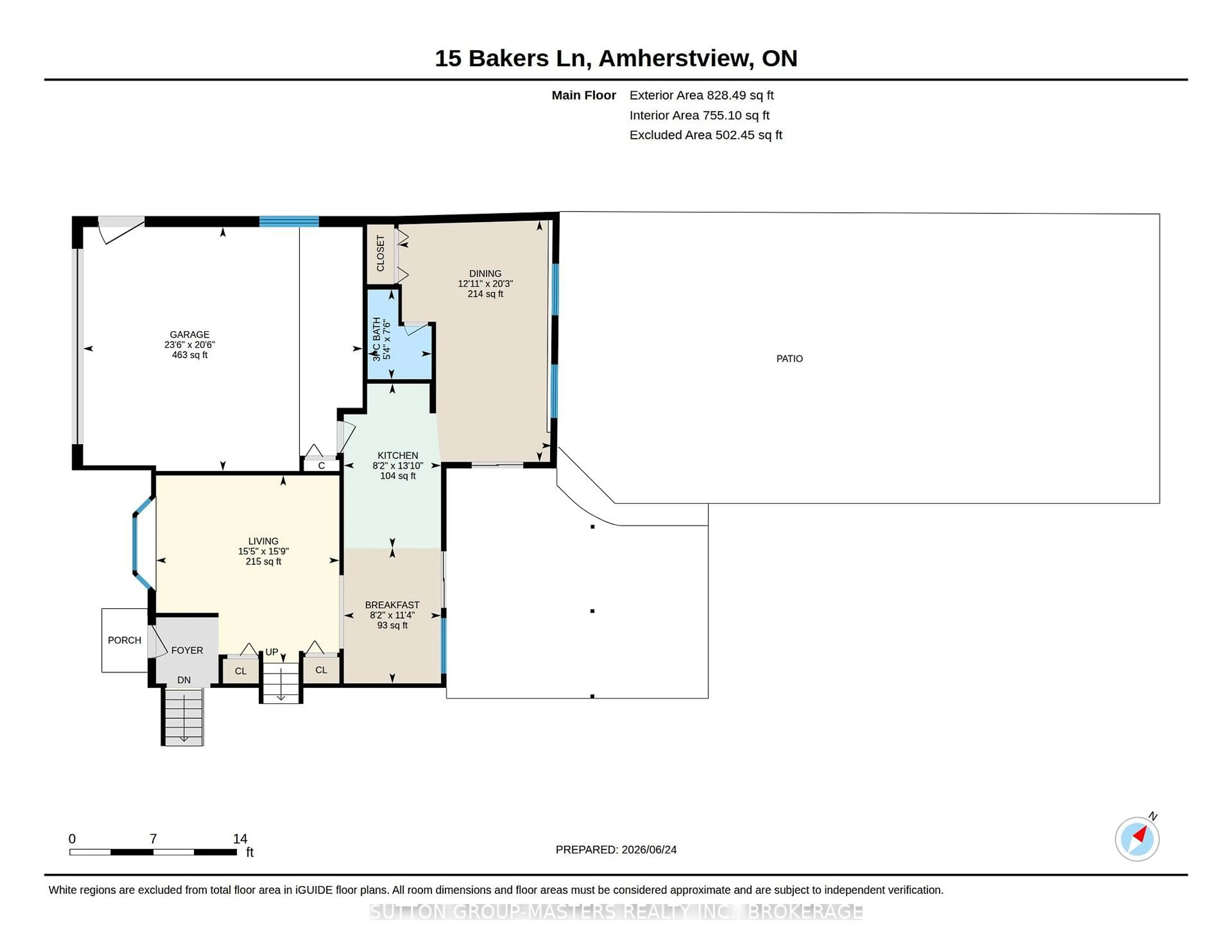 Floor plan for 15 Bakers Lane, Loyalist Ontario K7N 1L9