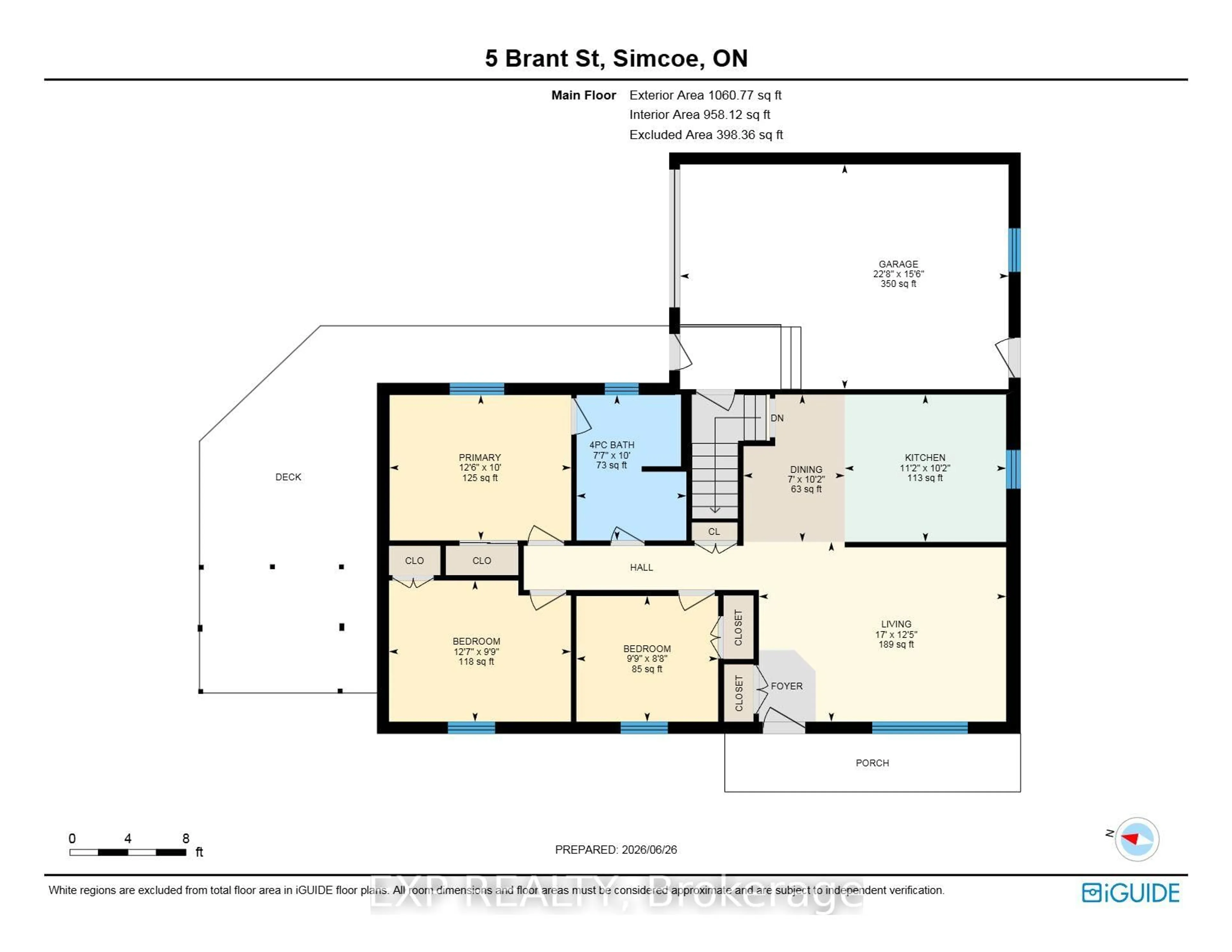 Floor plan for 5 Brant St, Norfolk Ontario N3Y 5G2