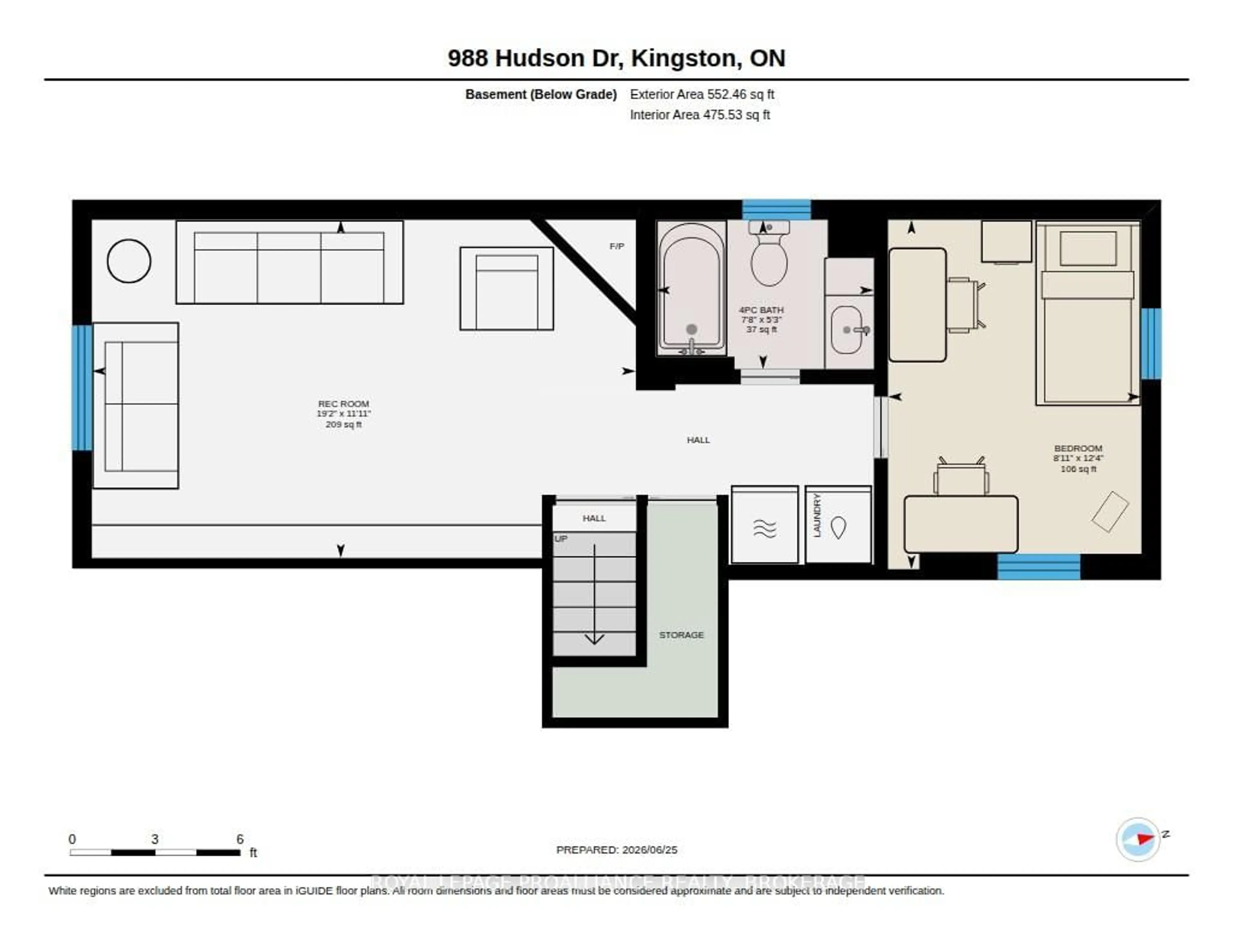 Floor plan for 988 Hudson Dr, Kingston Ontario K7M 5K7
